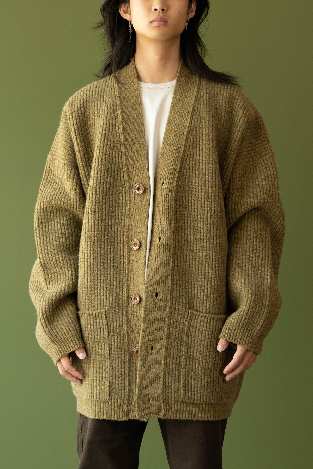 Lemaire - Felted Cardi Coat - Dark Mustard - Canoe Club