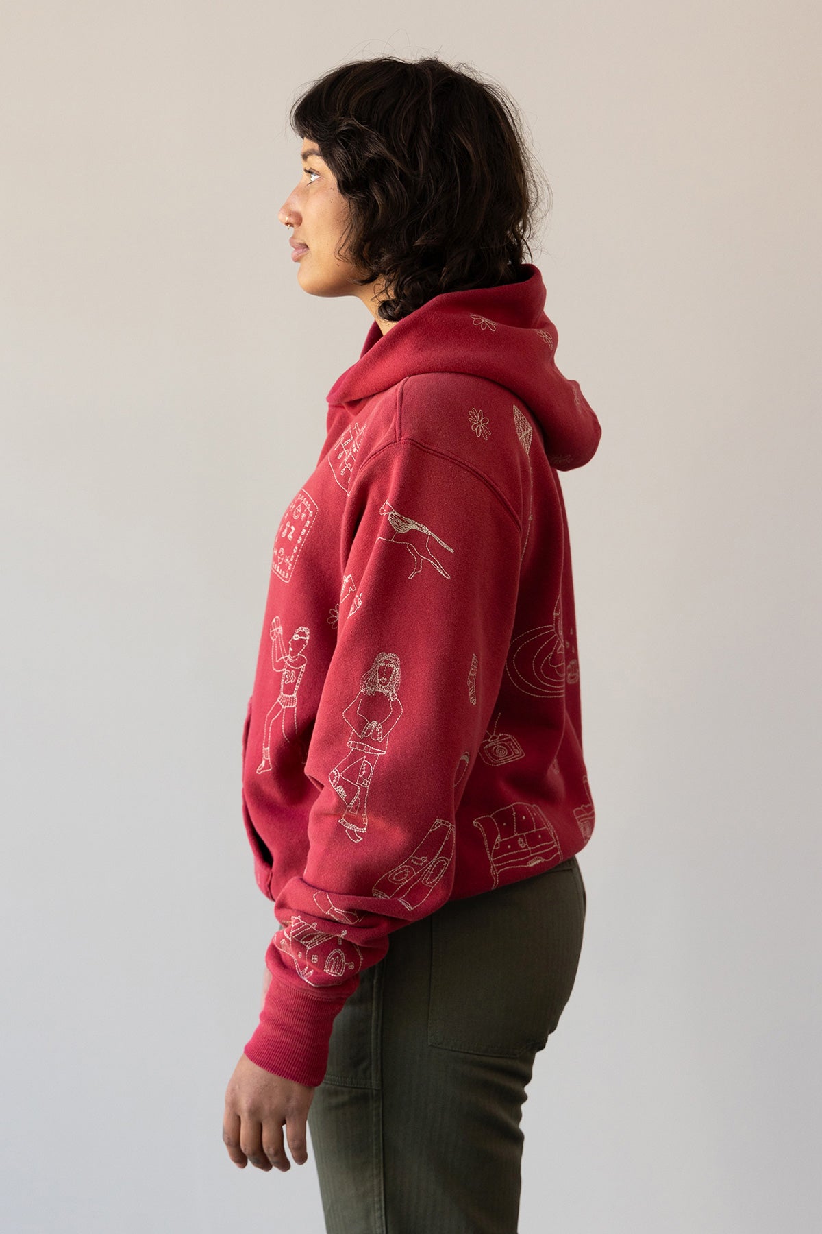 Samuel Zelig - Commune Hoodie - Vintage Red - Canoe Club