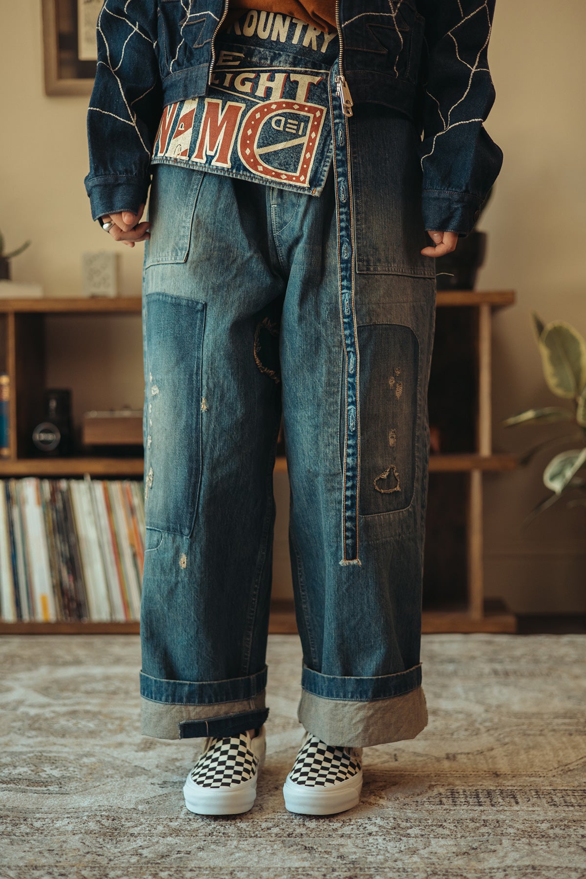 Kapital - 14oz Denim FATIGUE Baggy Pants (RUSHFIELD Remake) - Indigo - Canoe Club