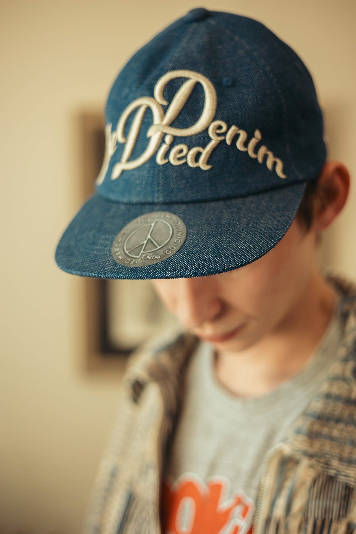 Kapital - 11.5oz Denim Baseball Cap (The Denim Died Embroidery) LOW - Indigo - Canoe Club