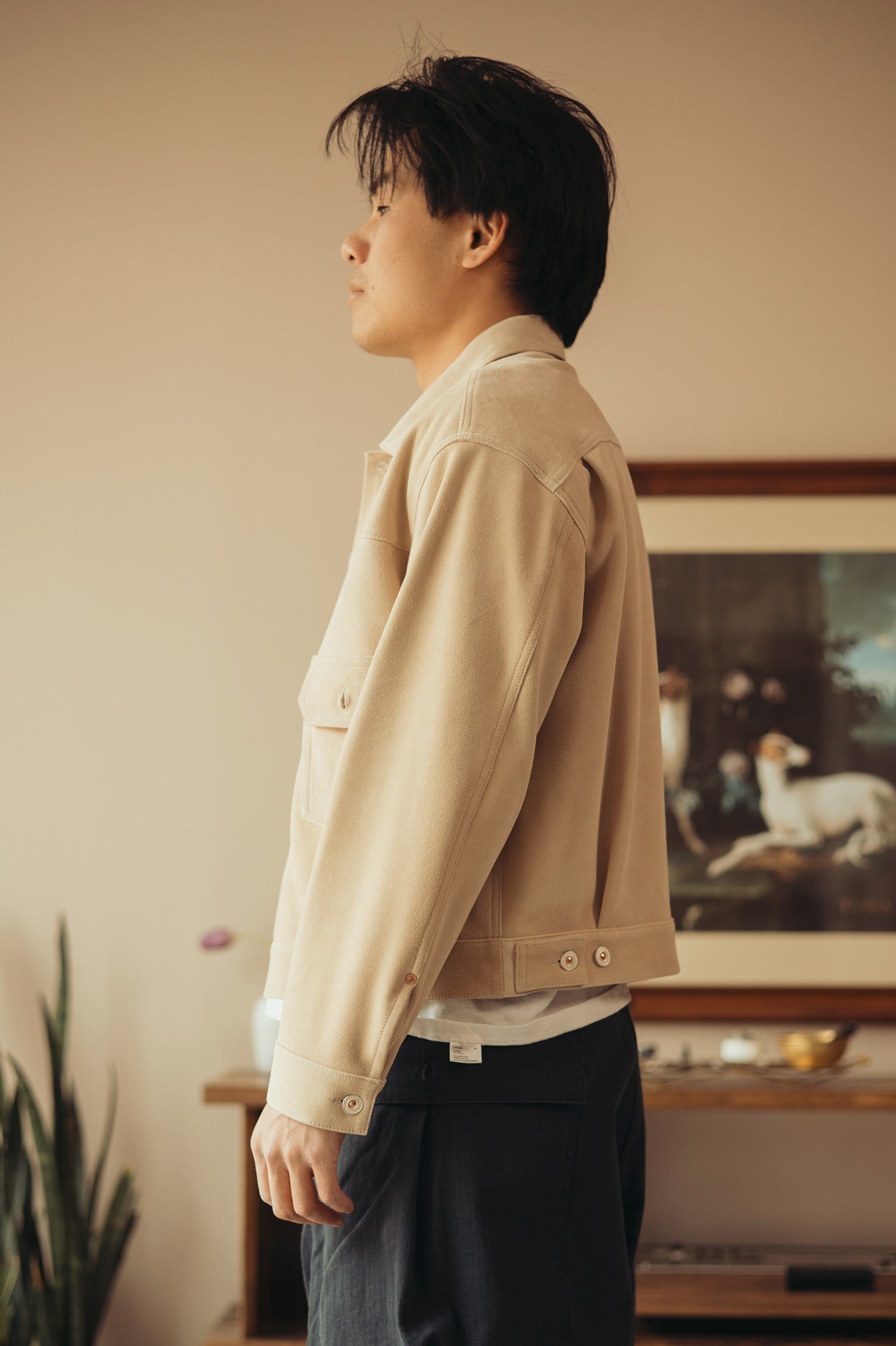Herill - Lambsuede Jacket - Beige - Canoe Club