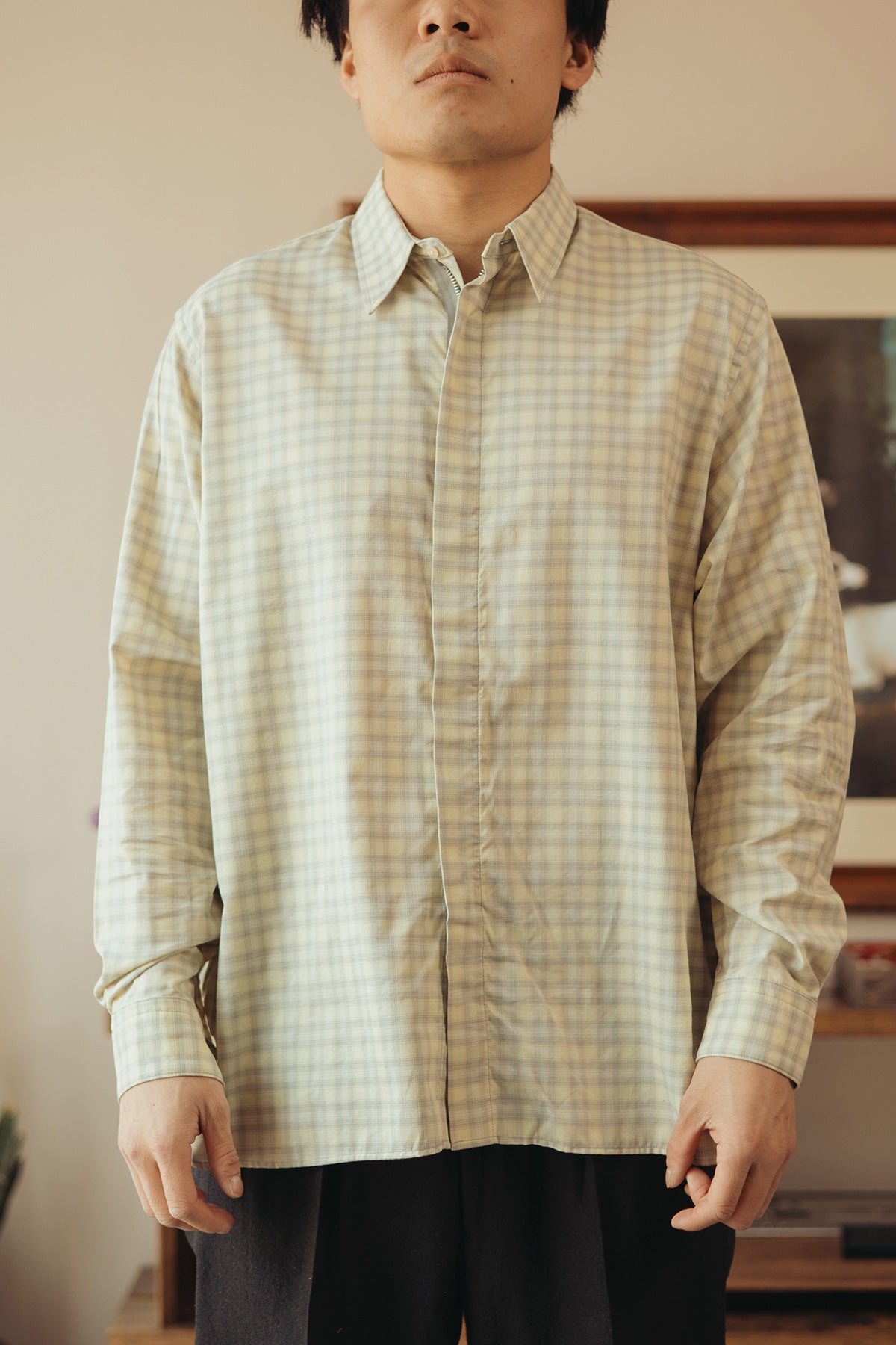 Niceness - Bolles Ombre Check Pullover Zipneck Shirt - Canoe Club