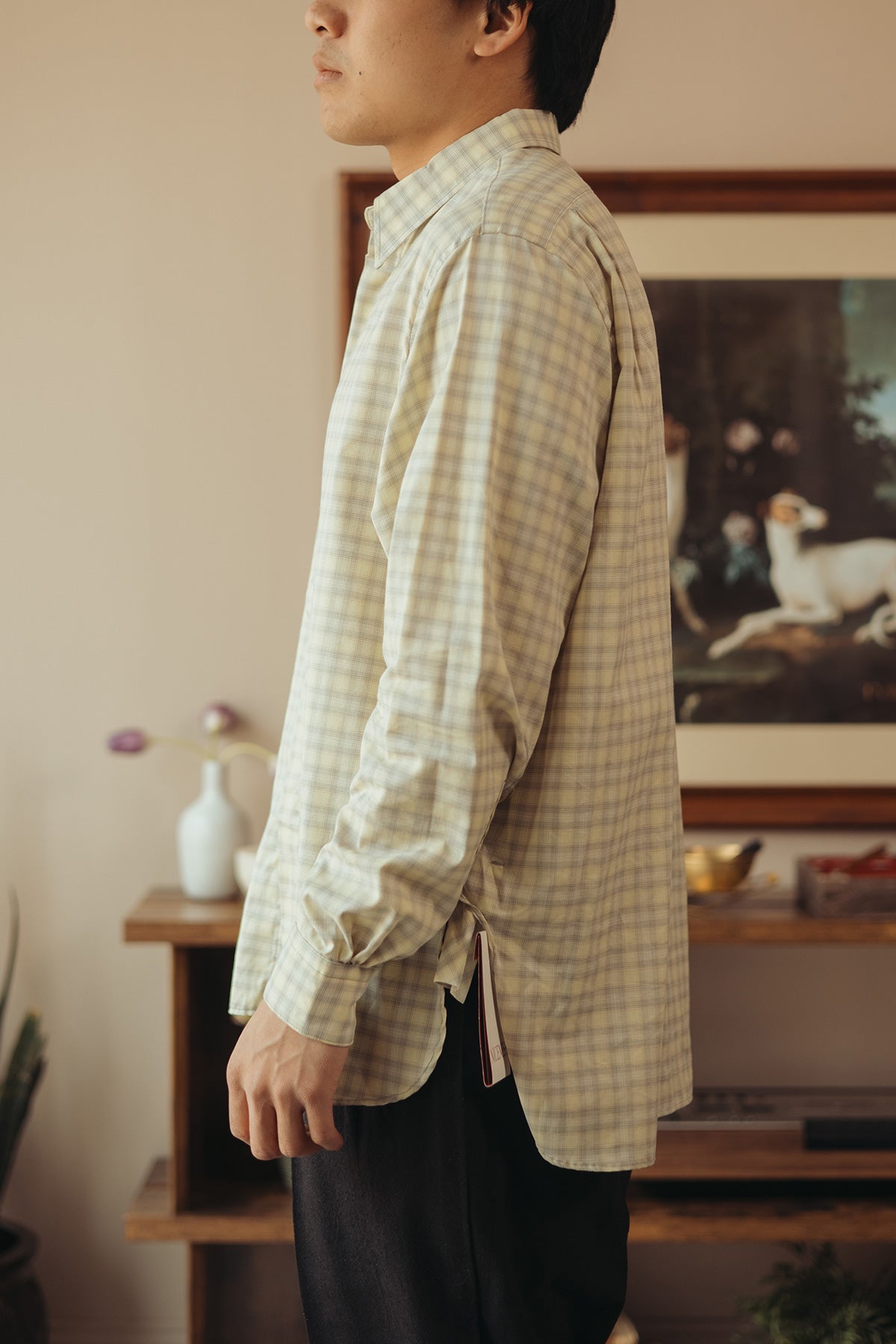 Niceness - Bolles Ombre Check Pullover Zipneck Shirt - Canoe Club