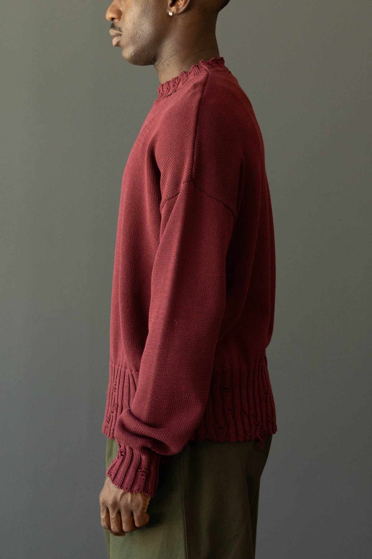 Marni - Dishevelled Cotton Sweater - Ruby - Canoe Club