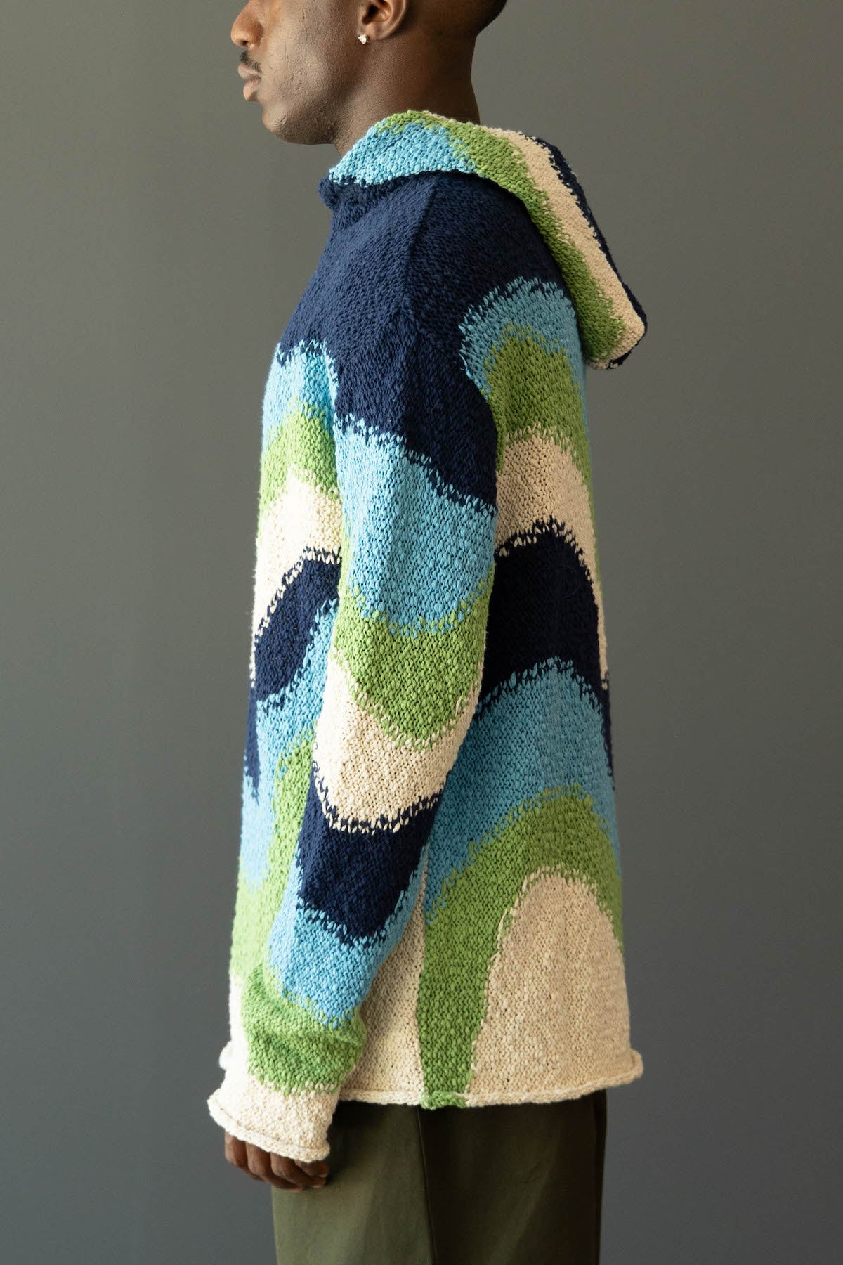 Marni - Blue Cotton Jumper with Hood - Powder Blue - Canoe Club