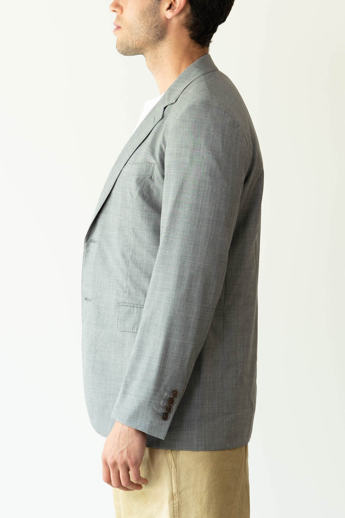 Auralee - Super Fine Tropical Wool Jacket - Gray - Canoe Club