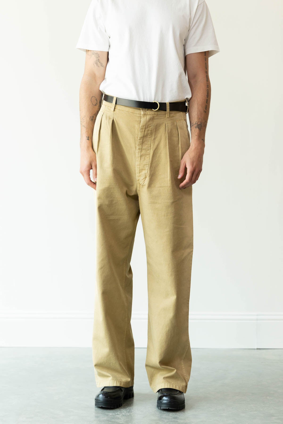 Auralee - Finx Natural Gabardine Product Dyed Pants - Beige - Canoe Club