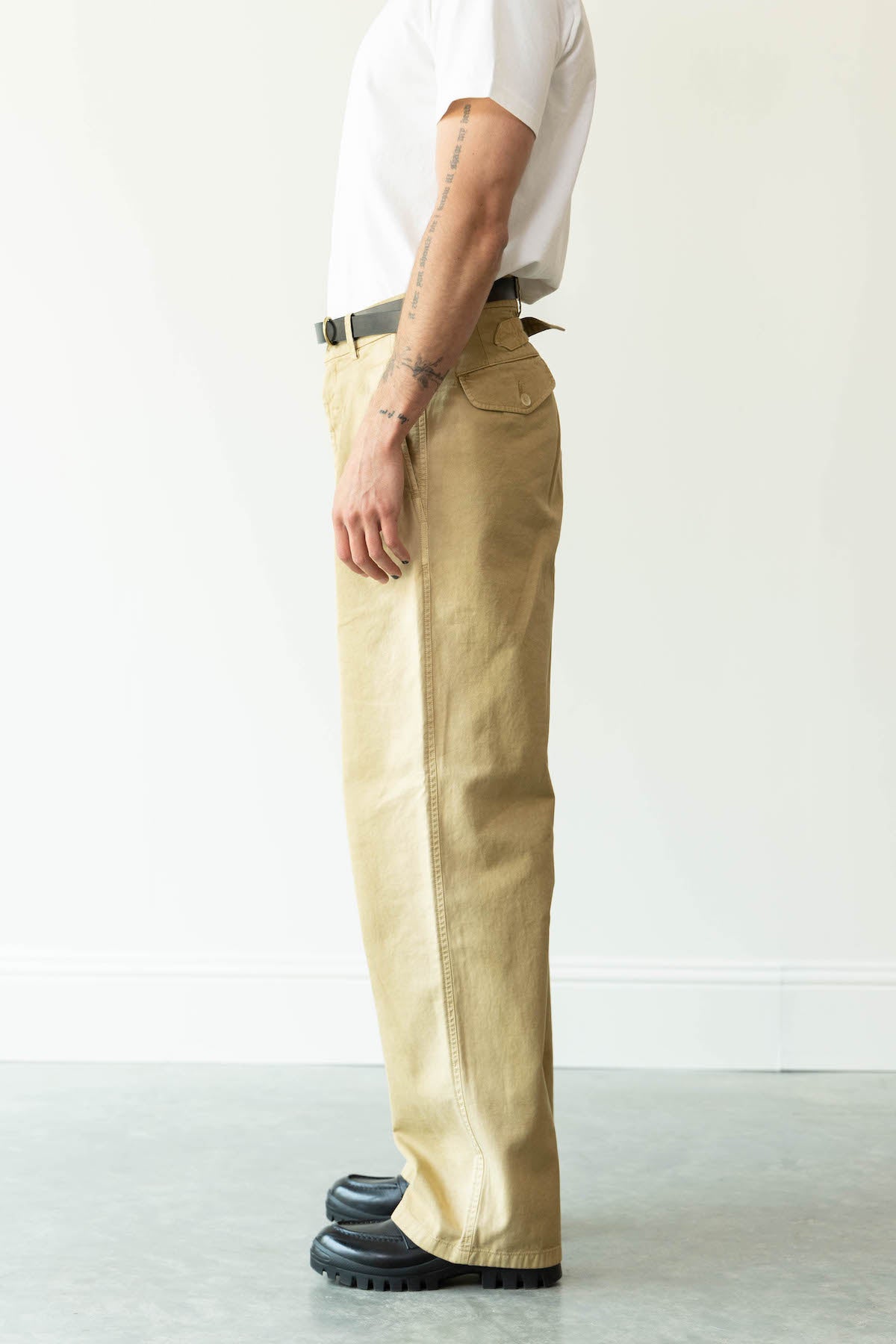 Auralee - Finx Natural Gabardine Product Dyed Pants - Beige - Canoe Club