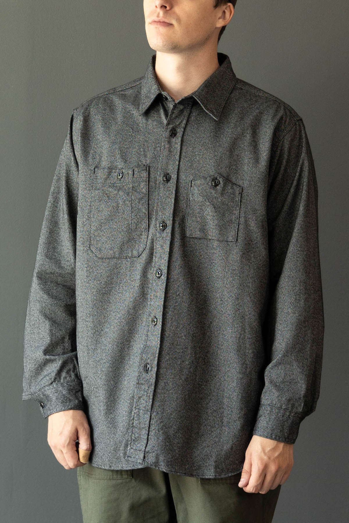 Engineered Garments - Work Shirt - Heather Grey Heavy Cotton - Canoe Club