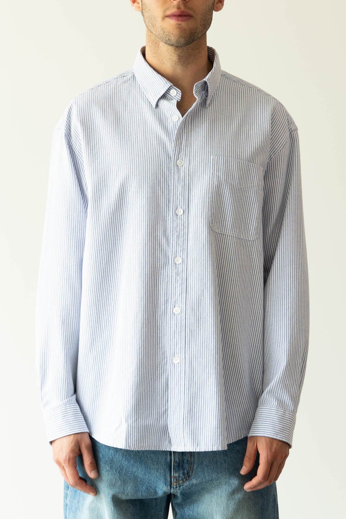 FrizmWORKS - OG Oversized Stripe Shirt - Blue - Canoe Club