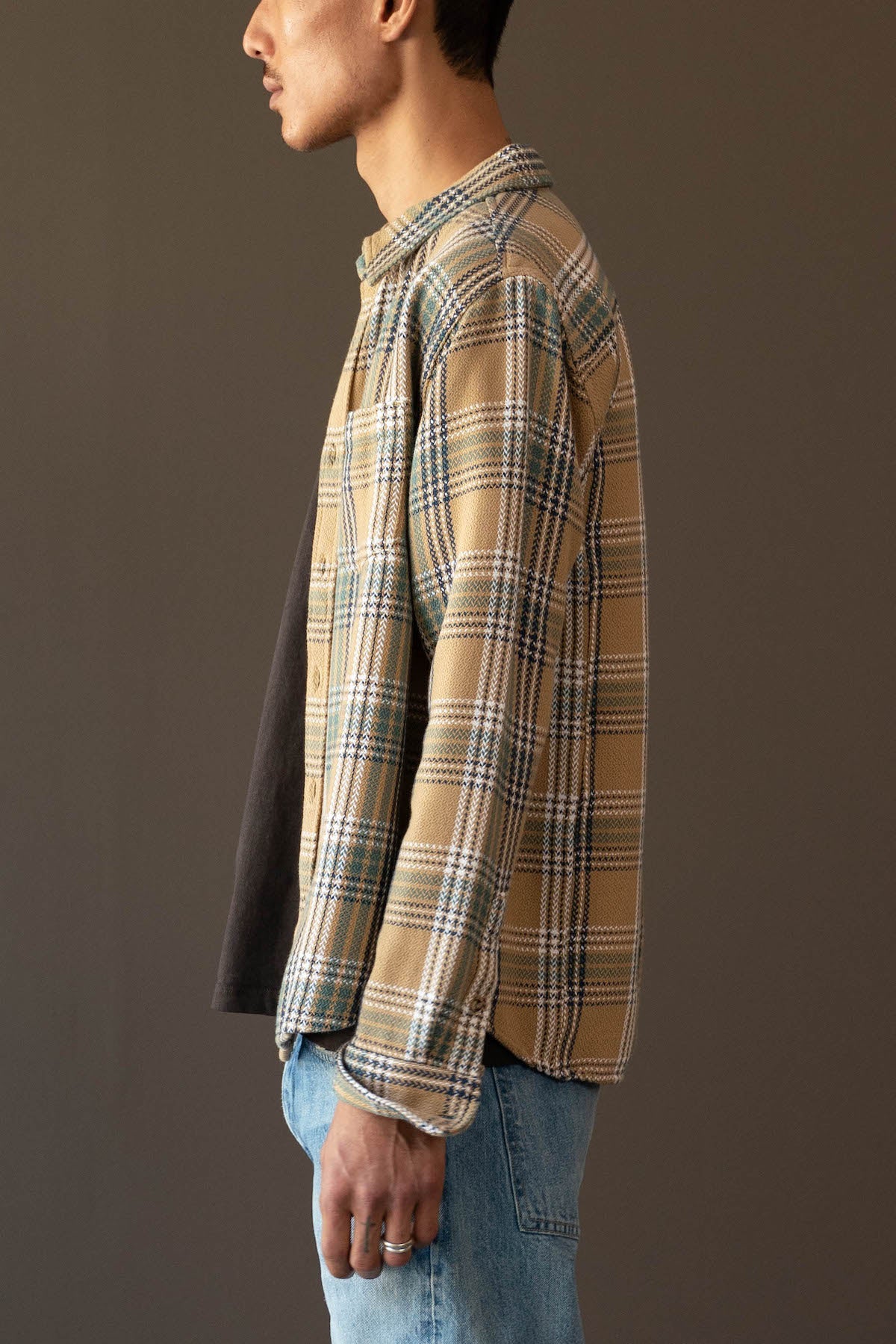 Corridor - Acid Plaid Stag Longsleeve - Tan - Canoe Club