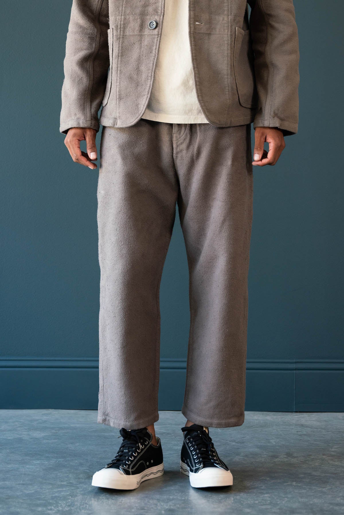 Kapital - Napped Heat-Corduroy EASY Pants - Gray - Canoe Club