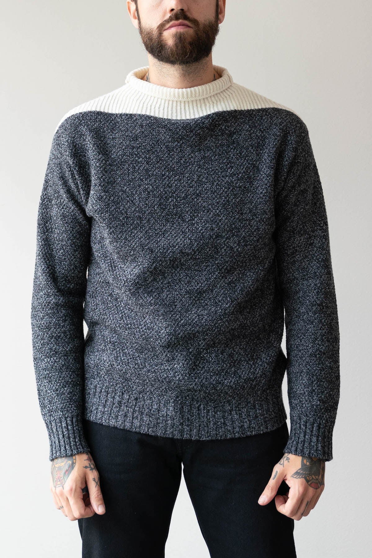 Marni - Turtleneck Sweater - Grey/White - Canoe Club