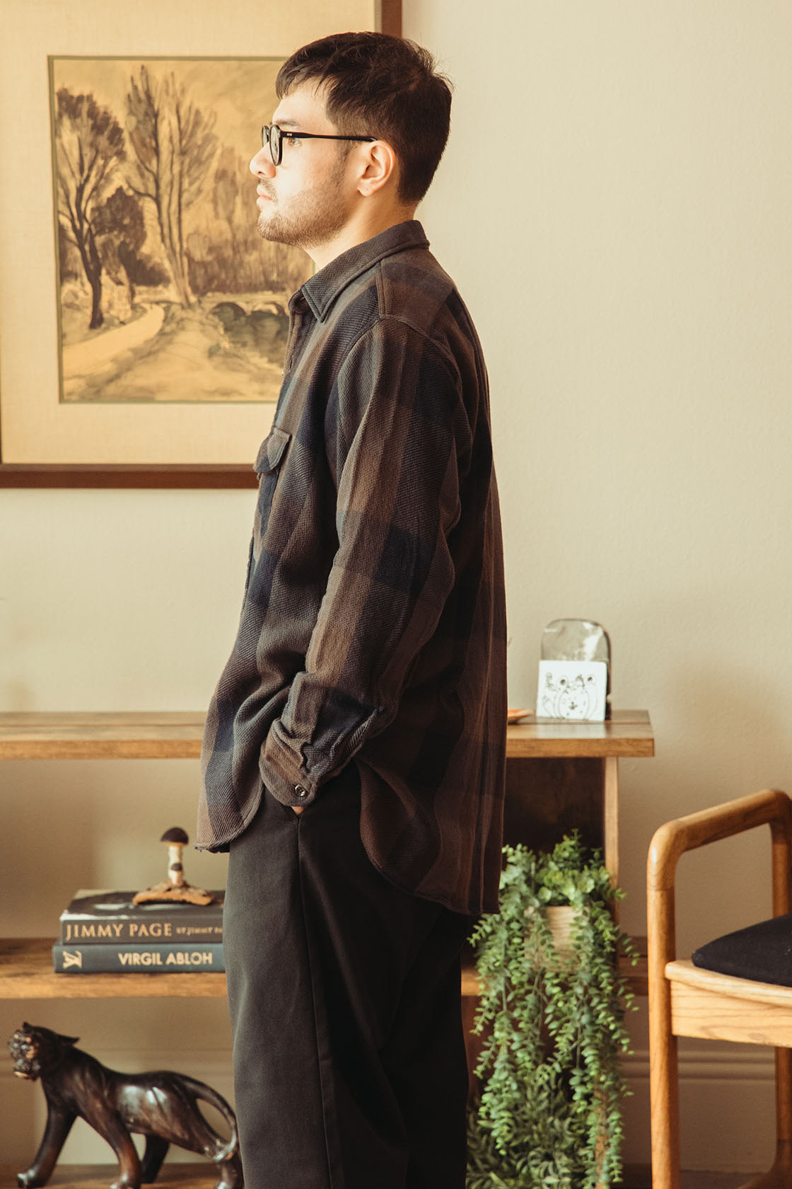Unlikely Dry Goods - Heavy? Nel Work Shirts - Brown/Gray Plaids - Canoe Club