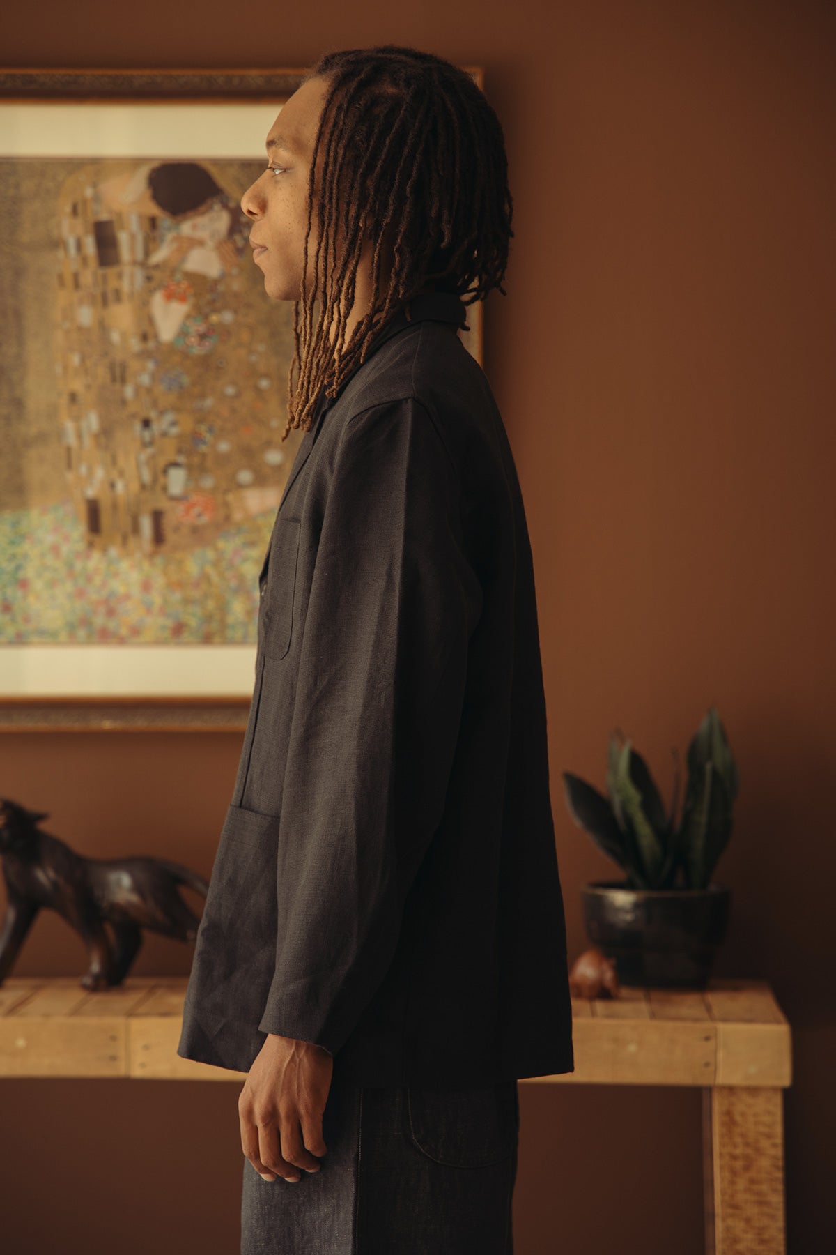 James Coward - Carry On Jacket - Black Welterweight Belgian Linen - Canoe Club