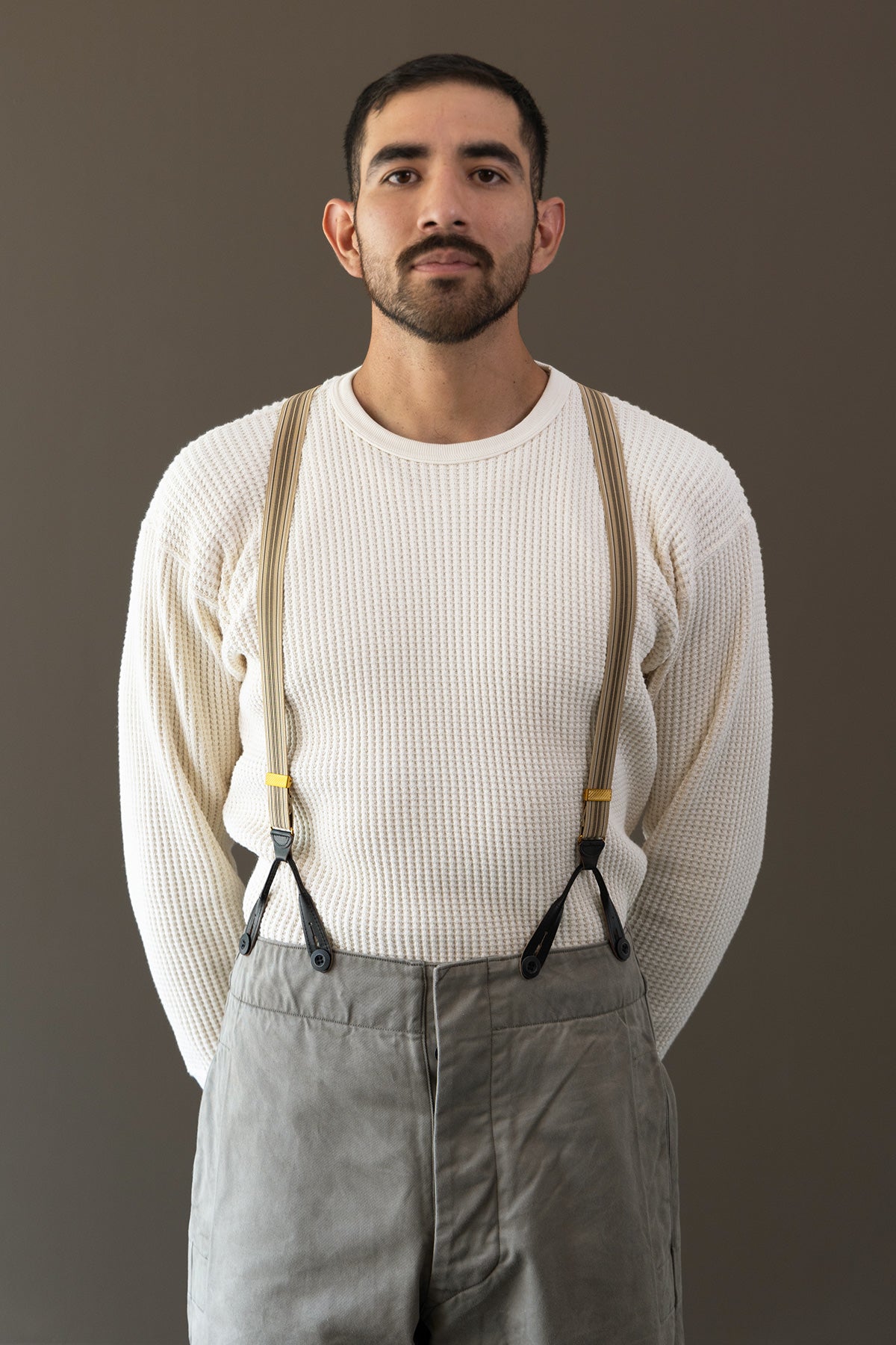 Taiga Takahashi - Lot.005 Suspender - Multi Stripe Beige - Canoe Club
