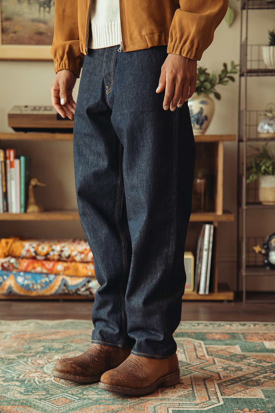 Auralee - Hard Twist Denim Wide Pants - Indigo - Canoe Club