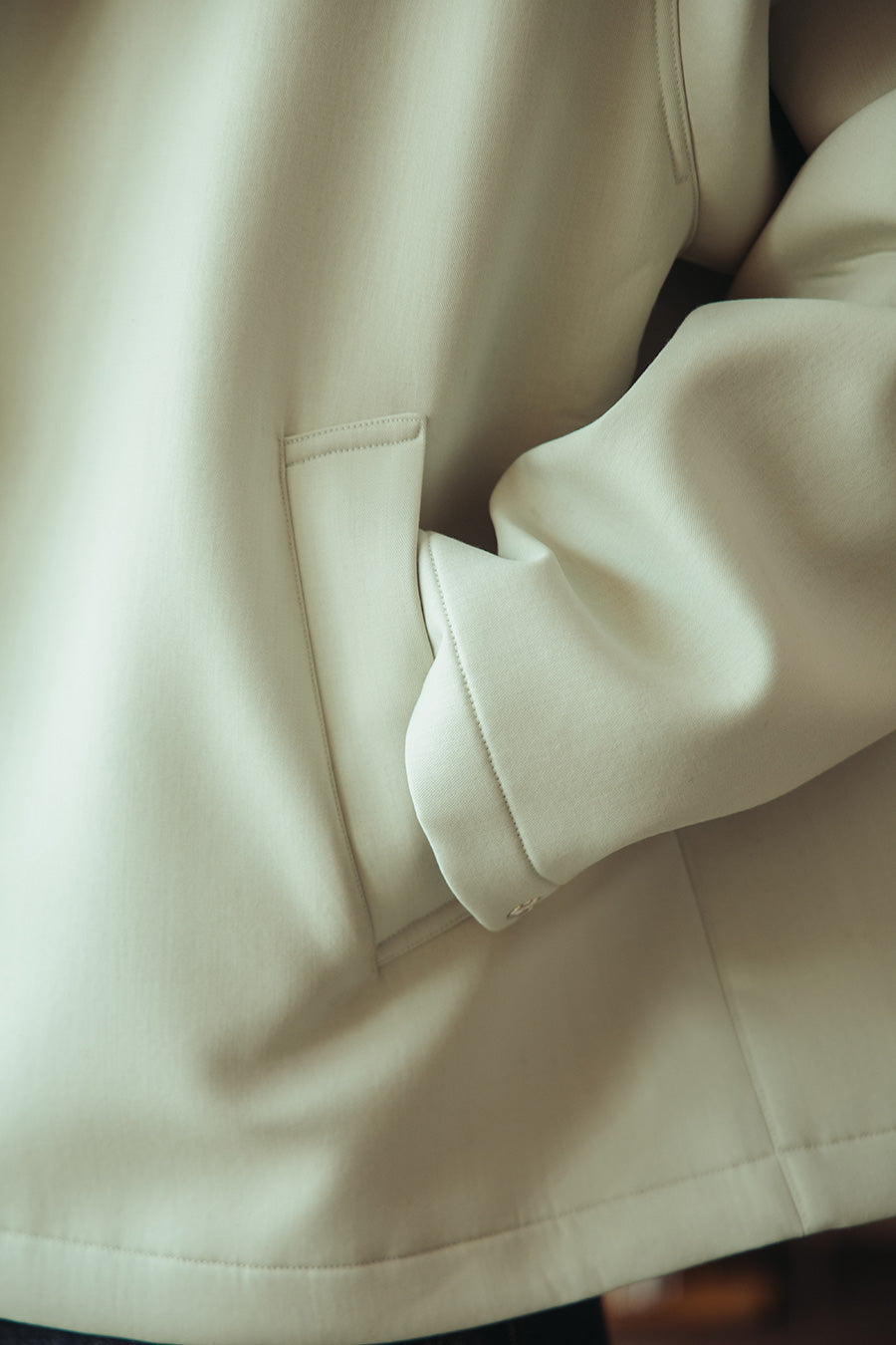 Auralee - Sponge Wool Twill Zip Blouson - Pale Green - Canoe Club