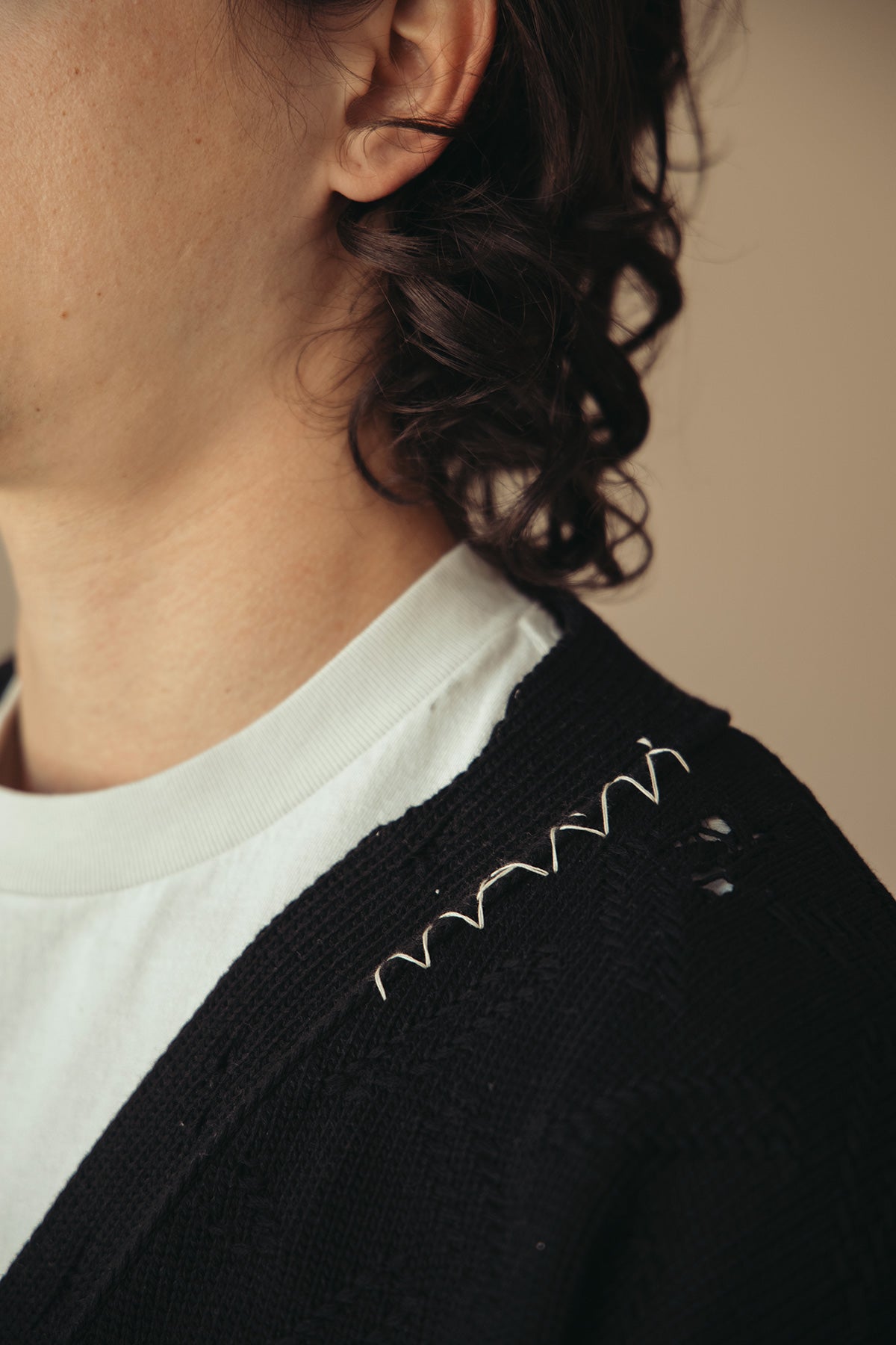 Marni - Jacquard Dishevelled Cotton 5G Cardigan - Black - Canoe Club