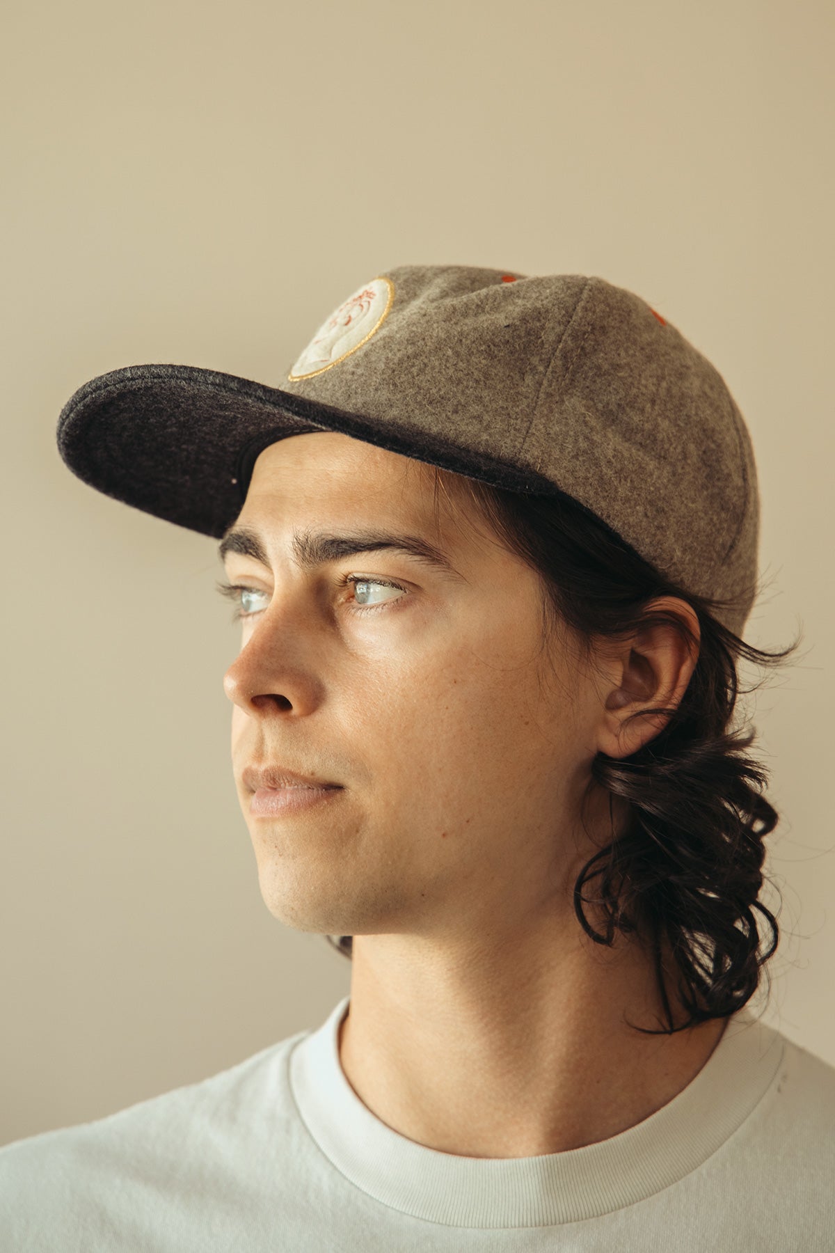 Brain Dead - Brain Dead x Brooks Brothers California Wool Logo Cap - Taupe/Grey - Canoe Club