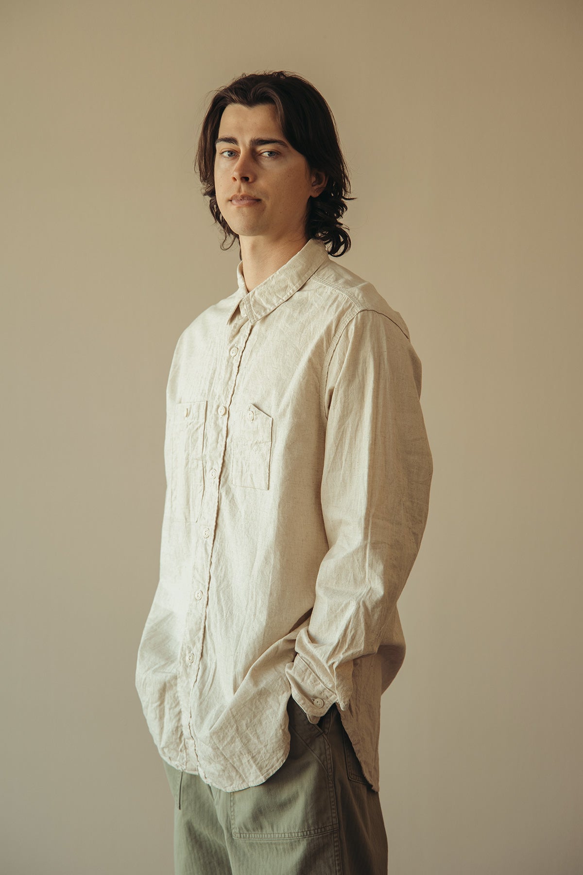 Engineered Garments - Work Shirt - Natural CL Sheeting - Canoe Club
