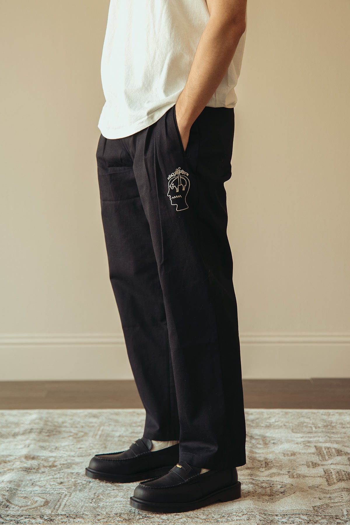Brain Dead - Brain Dead x Brooks Brothers California Pleated Trousers - Black - Canoe Club
