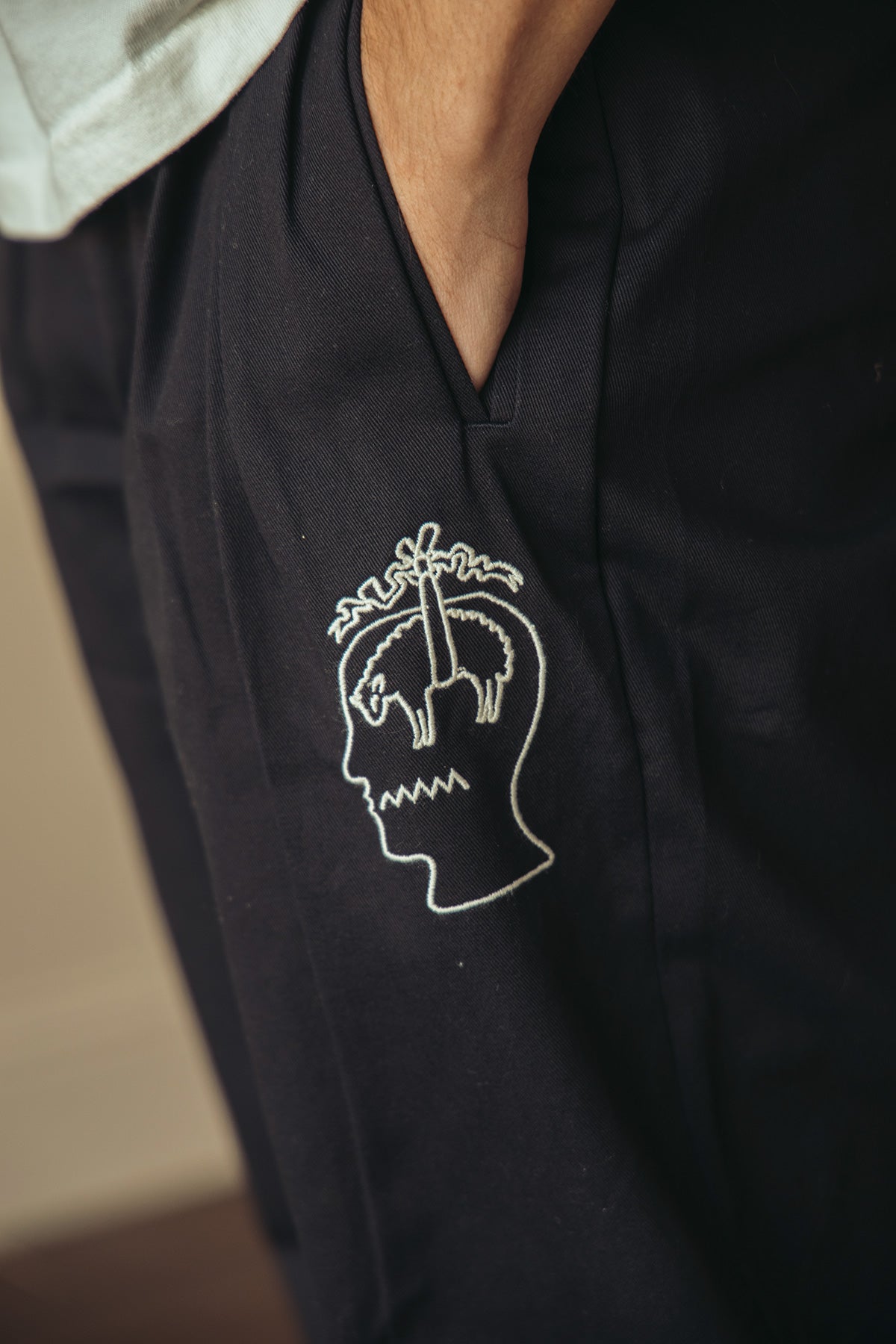 Brain Dead - Brain Dead x Brooks Brothers California Pleated Trousers - Black - Canoe Club