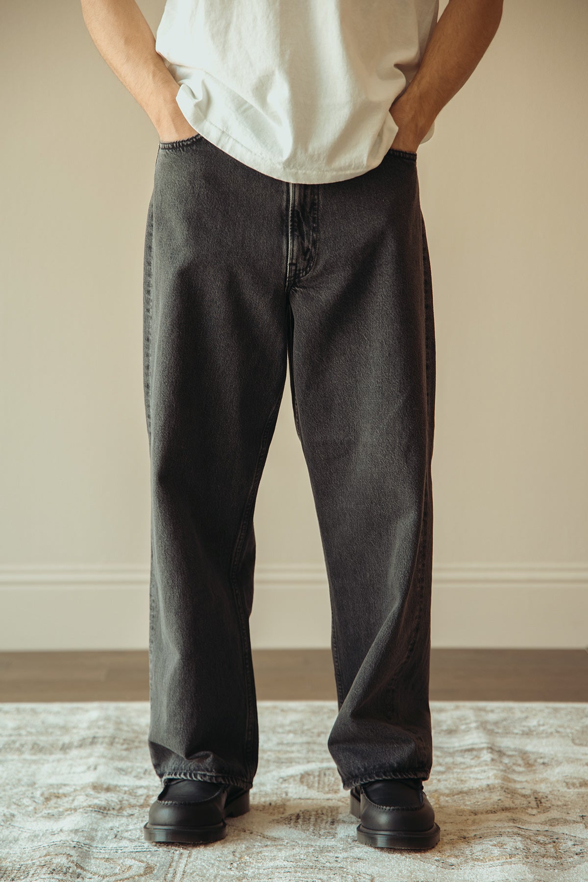 orSlow - Super Dad's Denim Pants - Black Denim Stone - Canoe Club