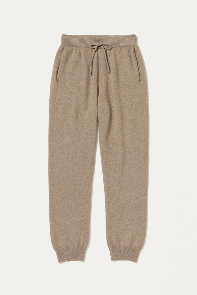 Auralee Baby Cashmere Knit Pants | Natural Brown | Canoe Club