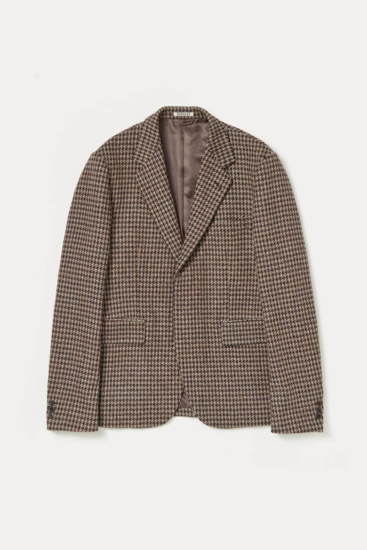 Auralee - British Wool Tweed Over Jacket - Brown Tweed - Canoe Club