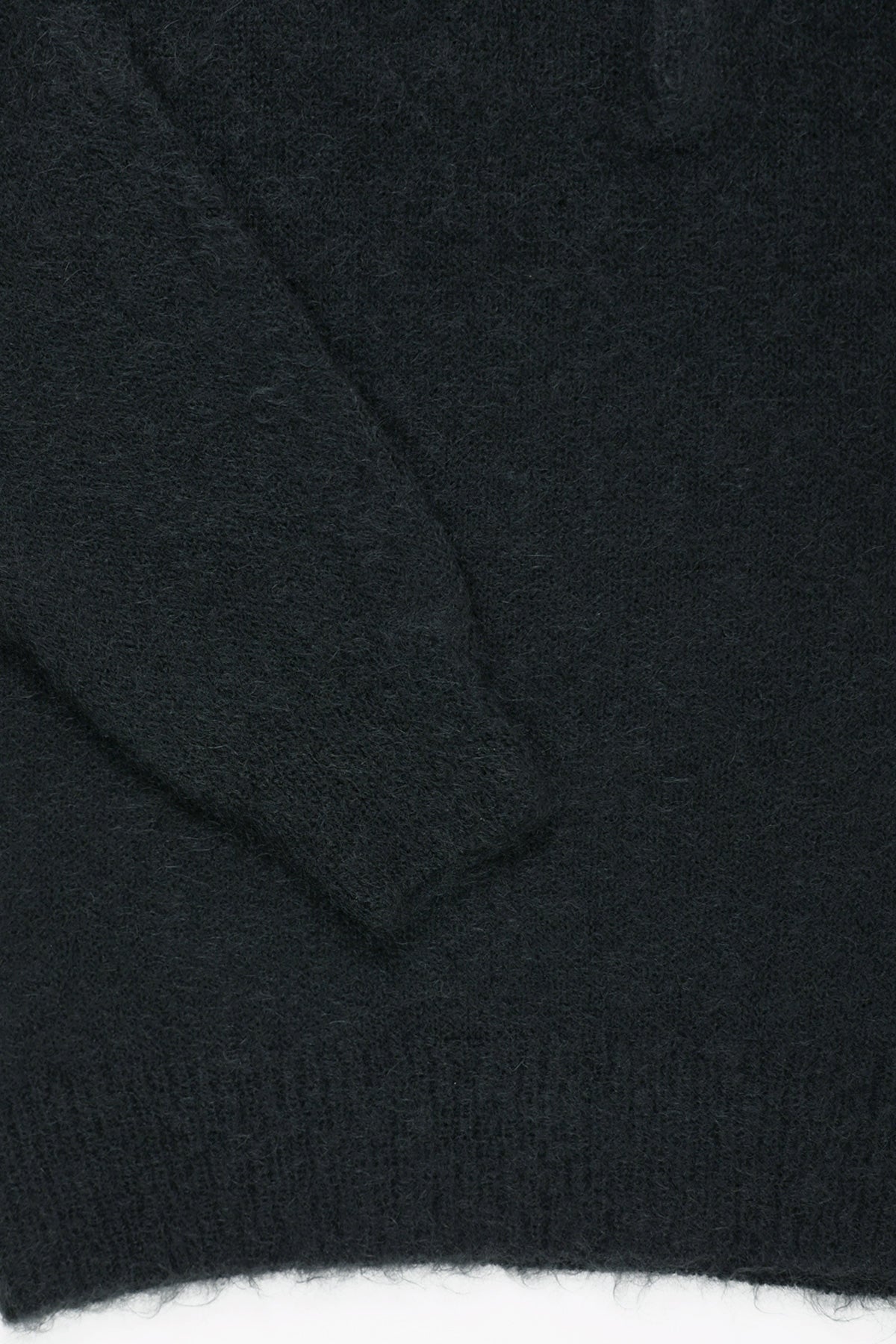 Auralee - Brushed Super Kid Mohair Knit Polo - Deep Black - Canoe Club