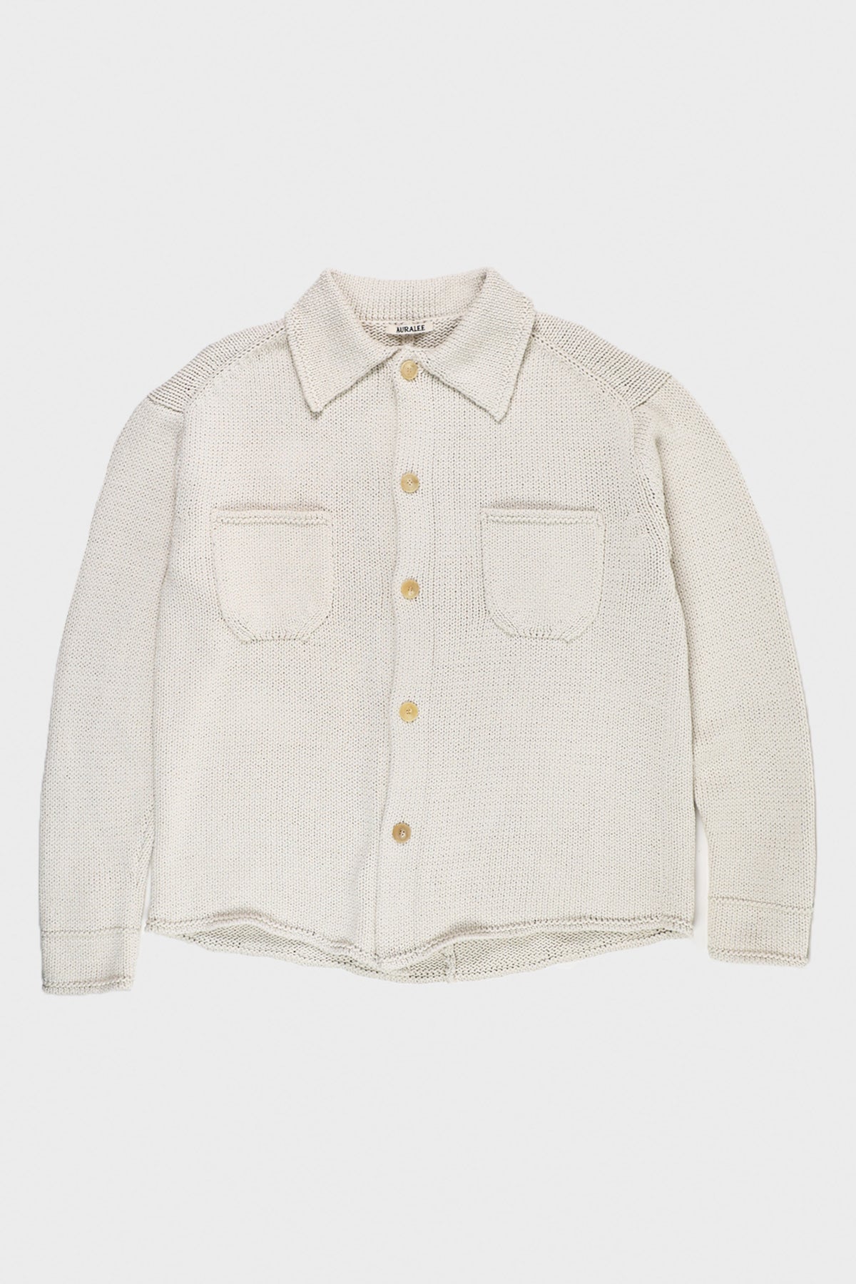 Auralee - Cotton Lily-Yarn Knit Blouson - Ivory - Canoe Club