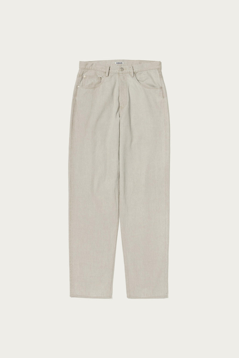 パンツ AURALEE FADED HARD TWIST BROWN DENIM Auralee Faded Hard Twist Brown Denim Wide Pants | Light Grey
