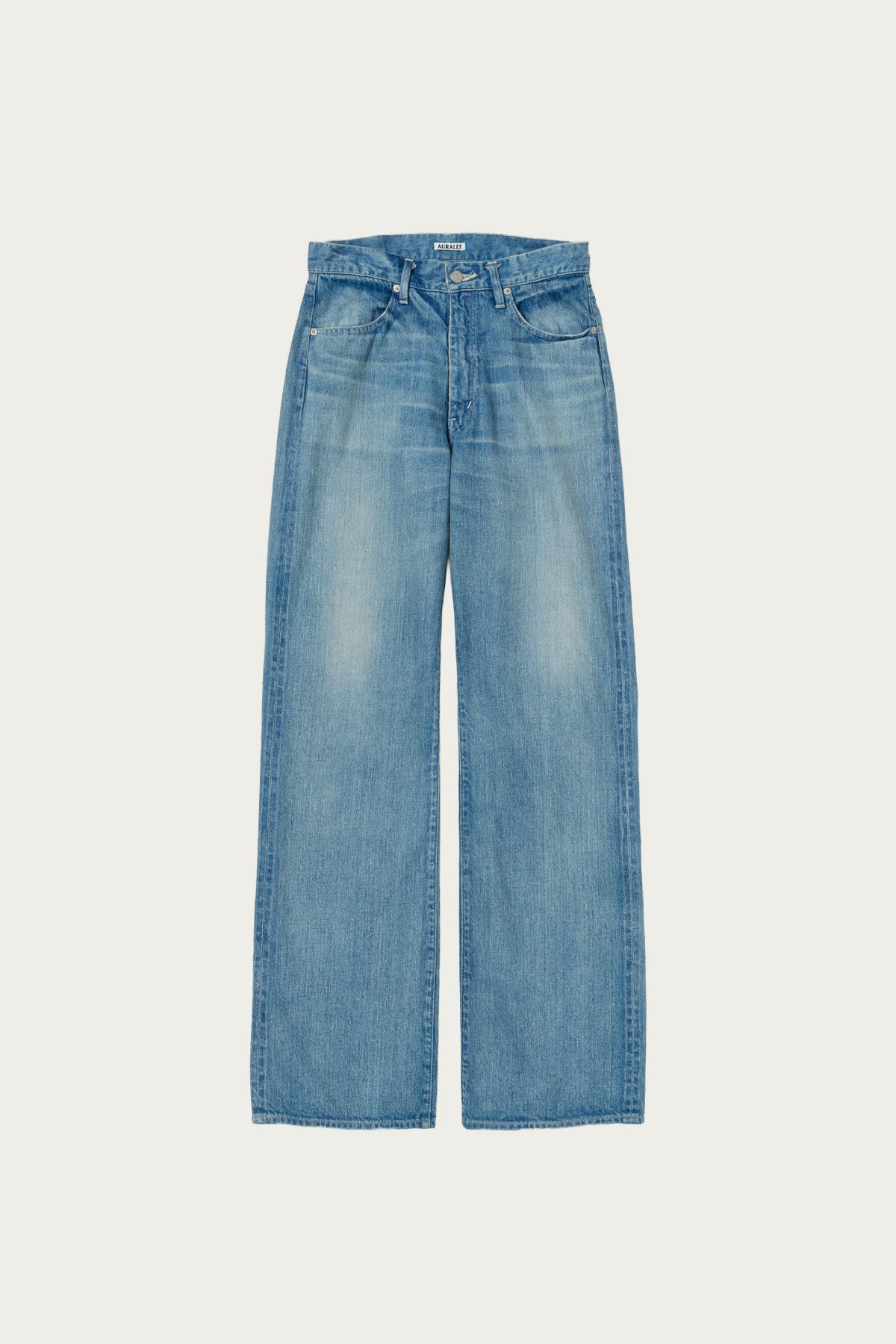 Auralee - Faded Selvedge Light Denim Wide Pants - Light Indigo - Canoe Club