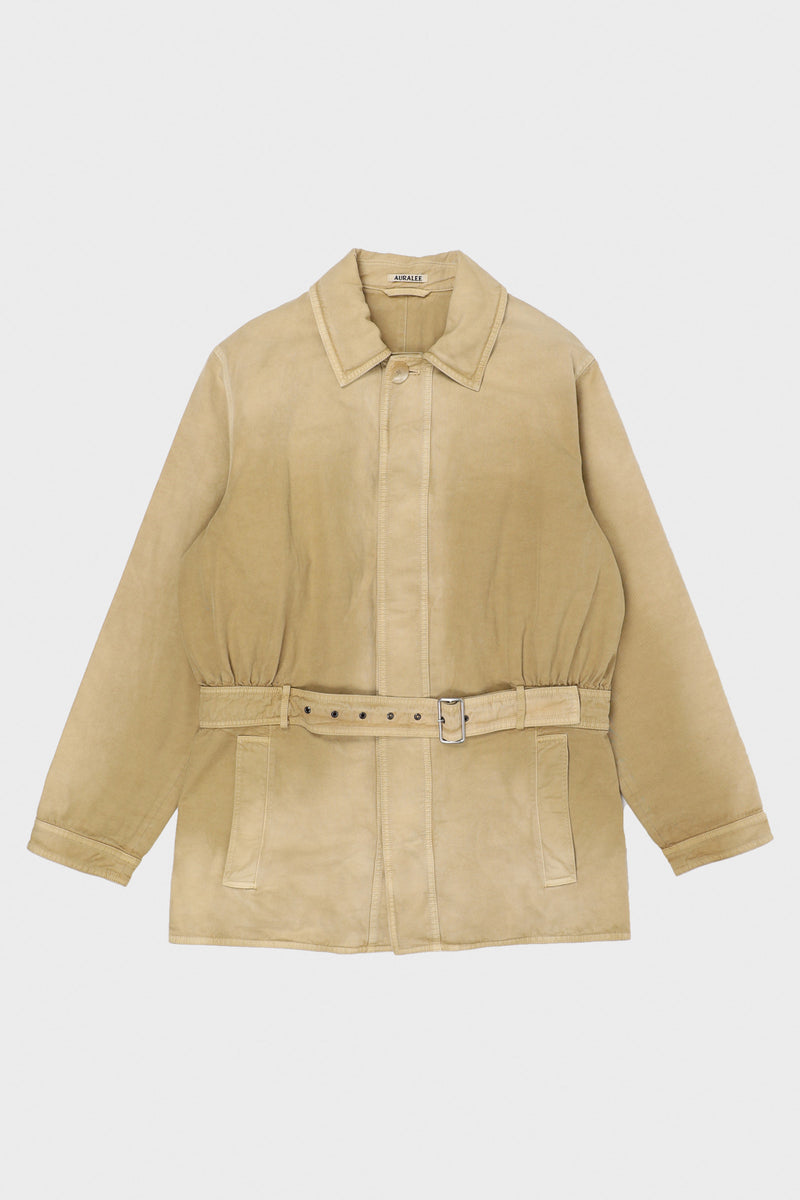 Auralee Finx Natural Gabardine Product Dyed Blouson | Beige