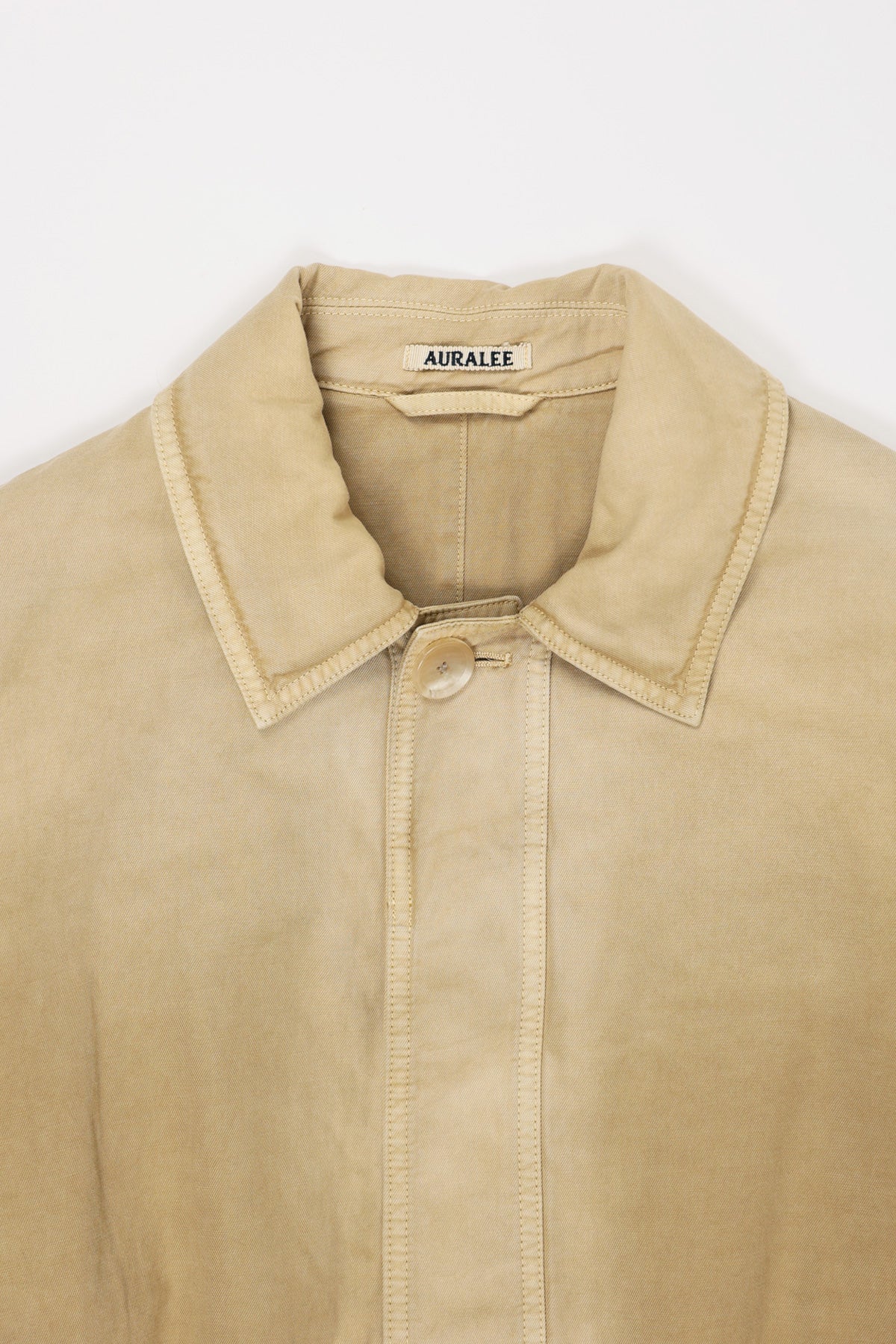 Auralee - Finx Natural Gabardine Product Dyed Blouson - Beige - Canoe Club