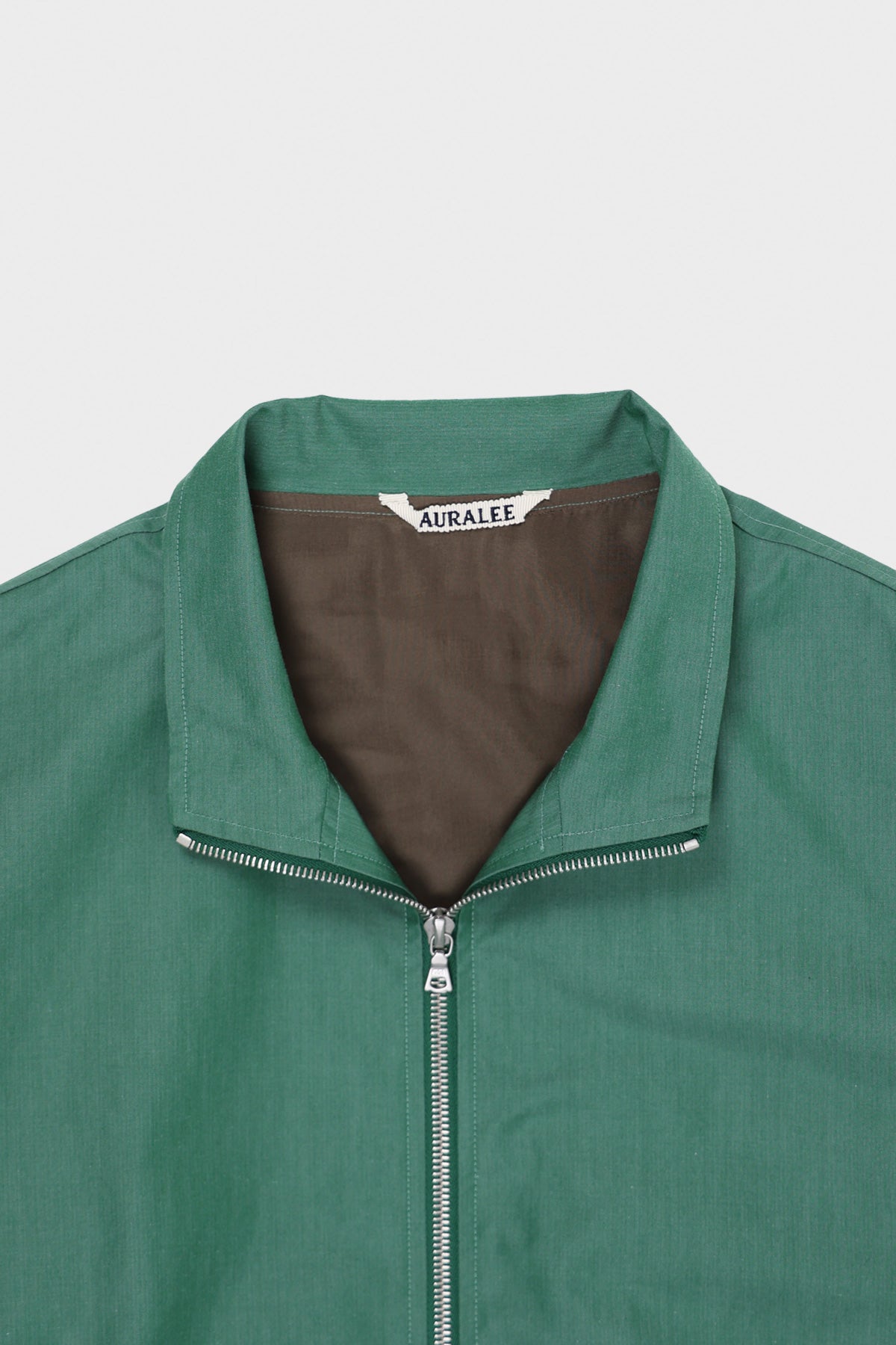 Auralee - Finx Tussah Chambray Zip Blouson - Green - Canoe Club