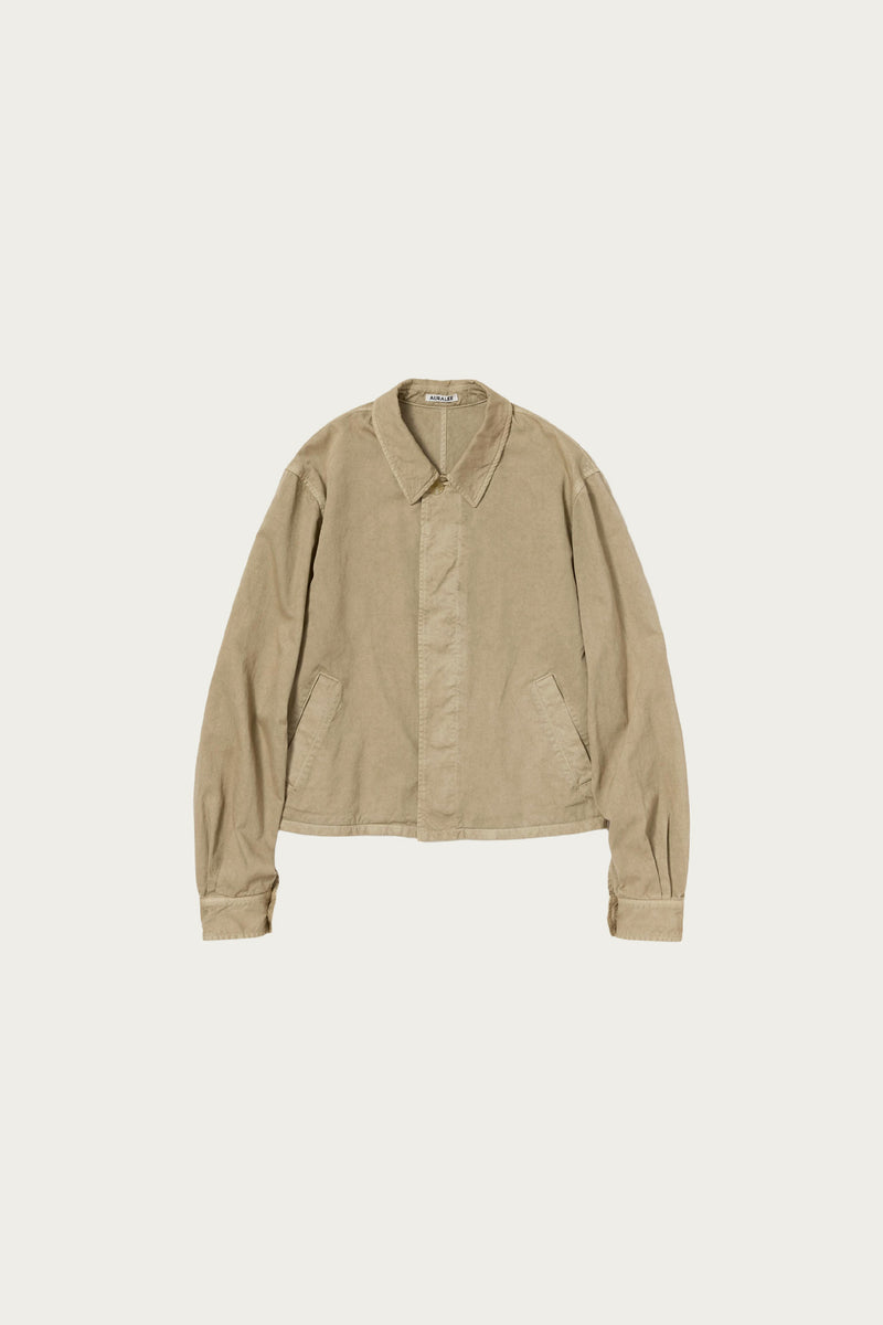 Auralee Garment-Dyed Finx Light Chino Blouson | Beige | Canoe Club
