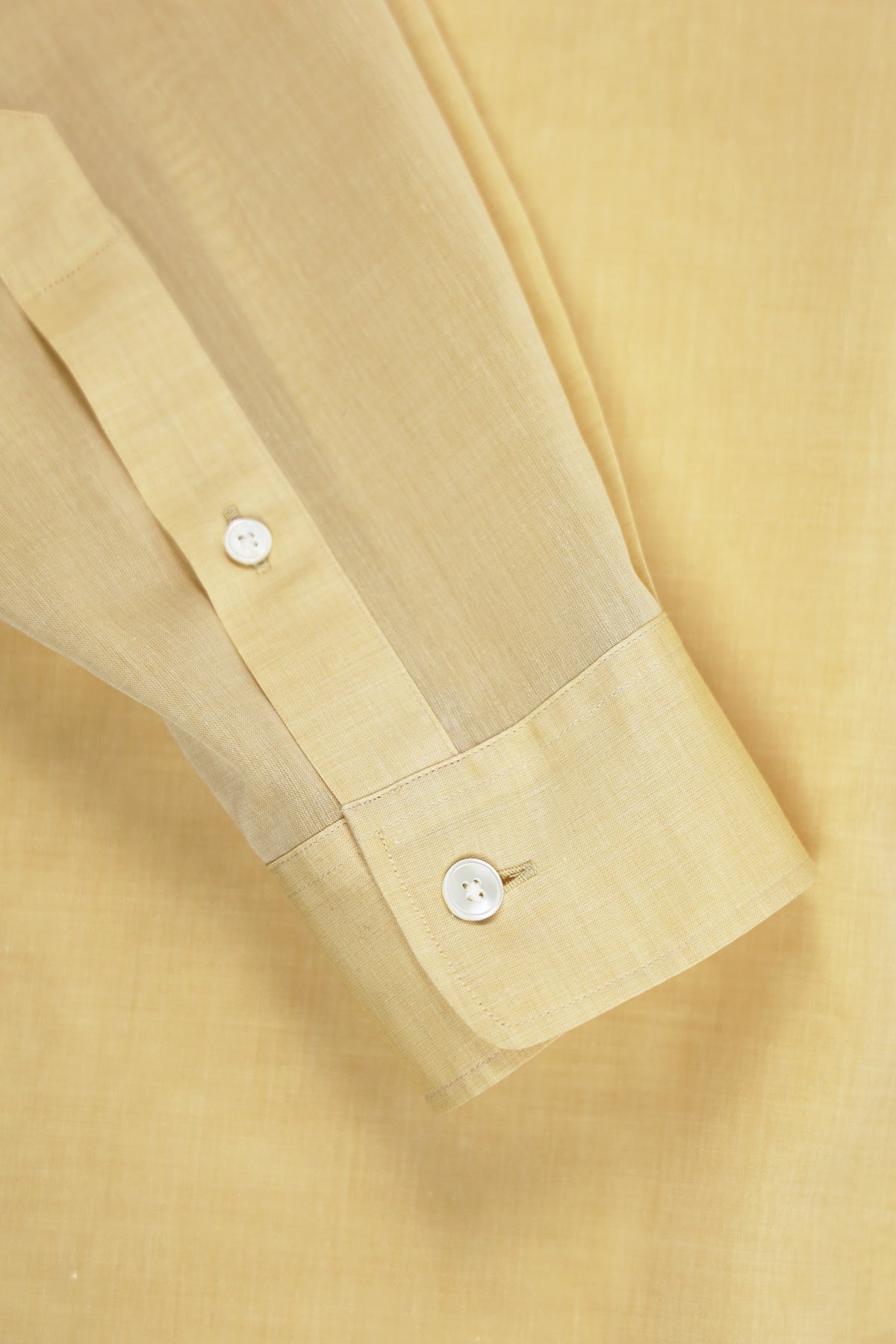 Auralee - Hard Twist Finx Organdy Shirt - Light Yellow Chambray - Canoe Club