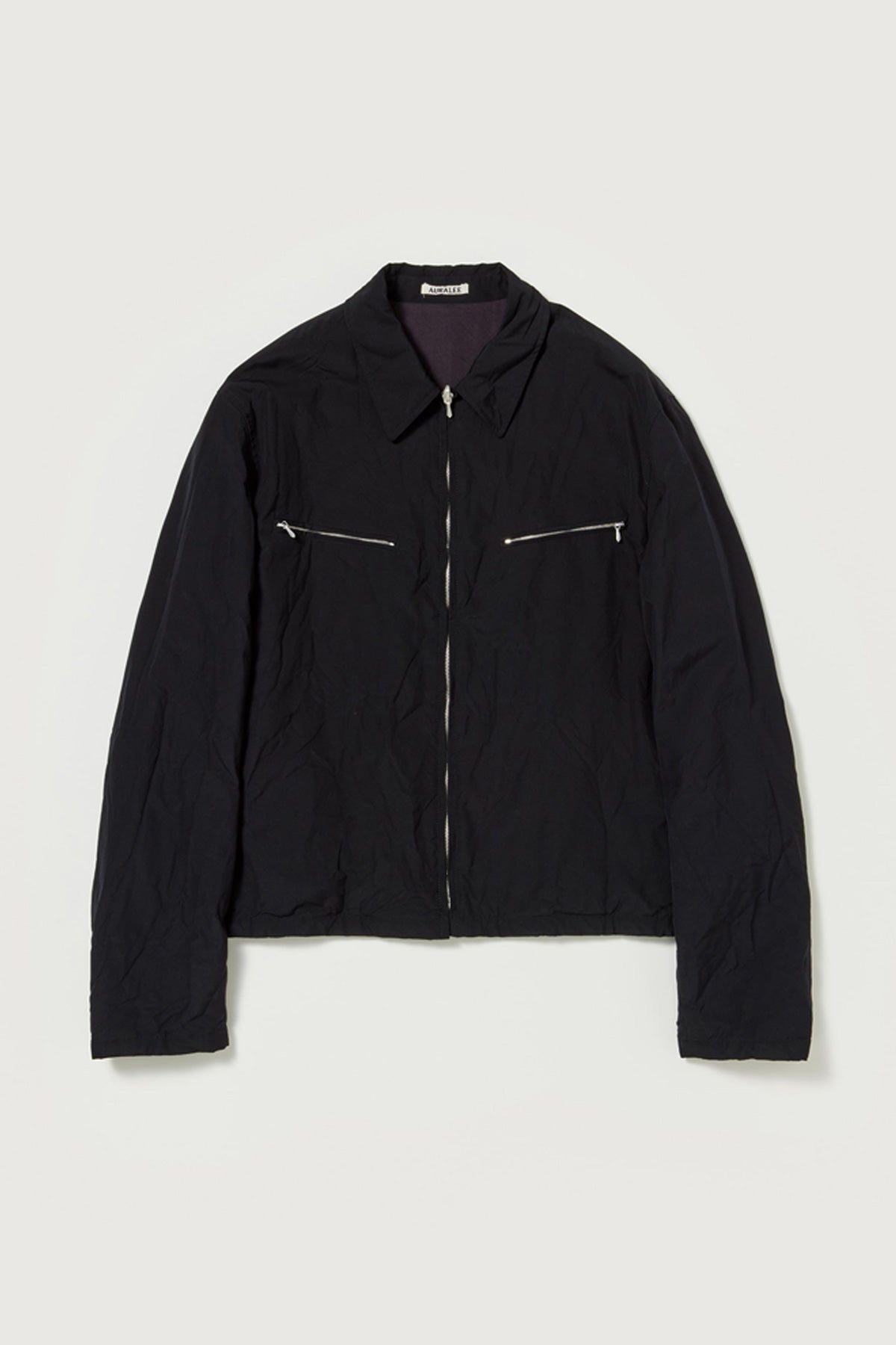 Auralee - High Count Wool Poplin Blouson - Black - Canoe Club