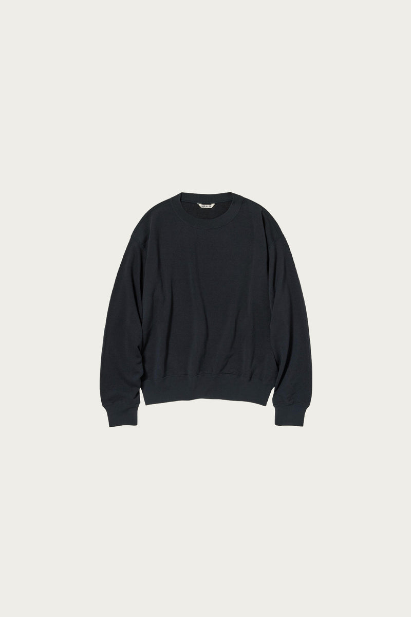 Auralee High Twist Light Sweat P/O | Ink Black | Canoe Club