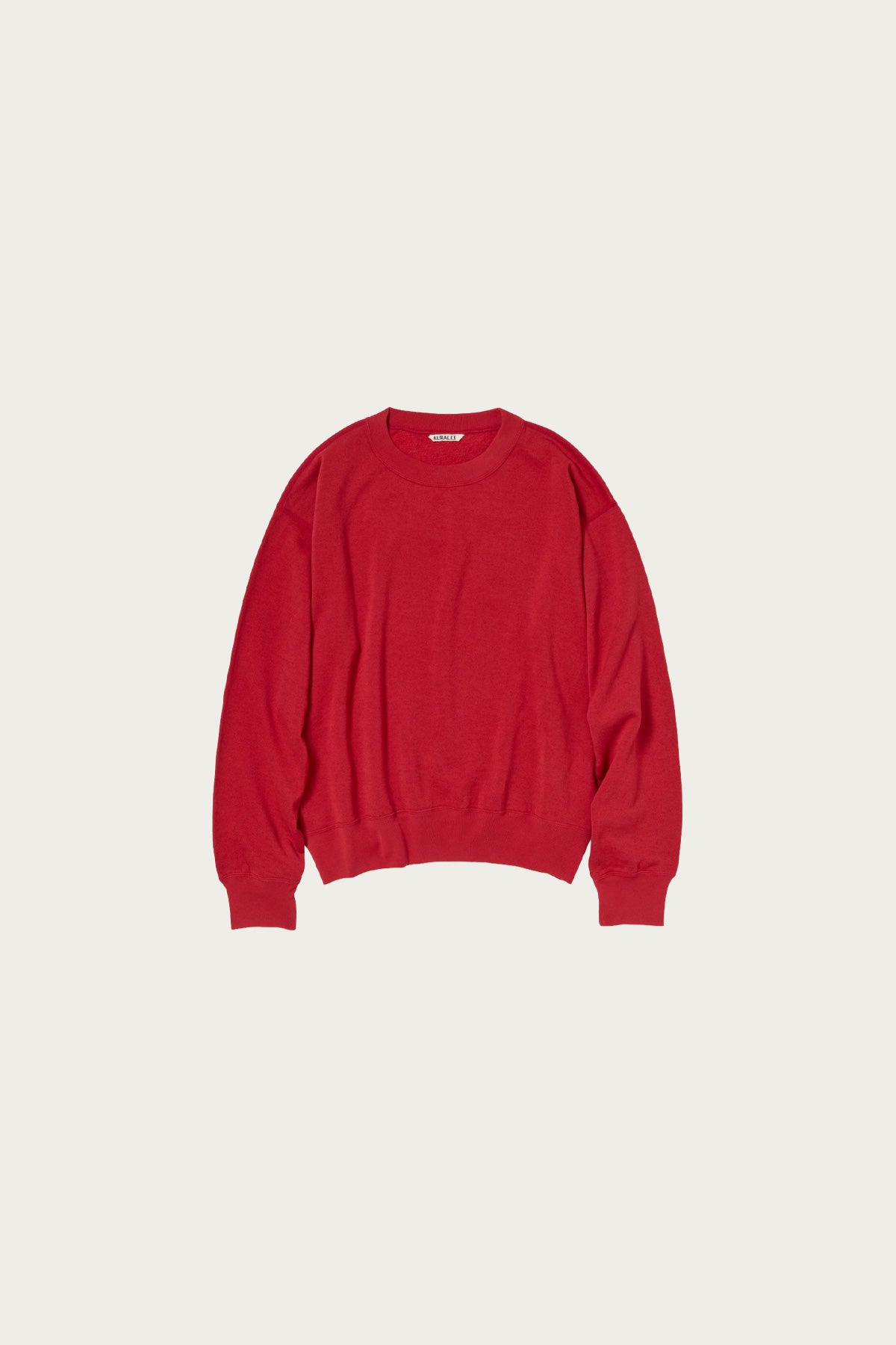 Auralee - High Twist Light Sweat P/O - Red - Canoe Club
