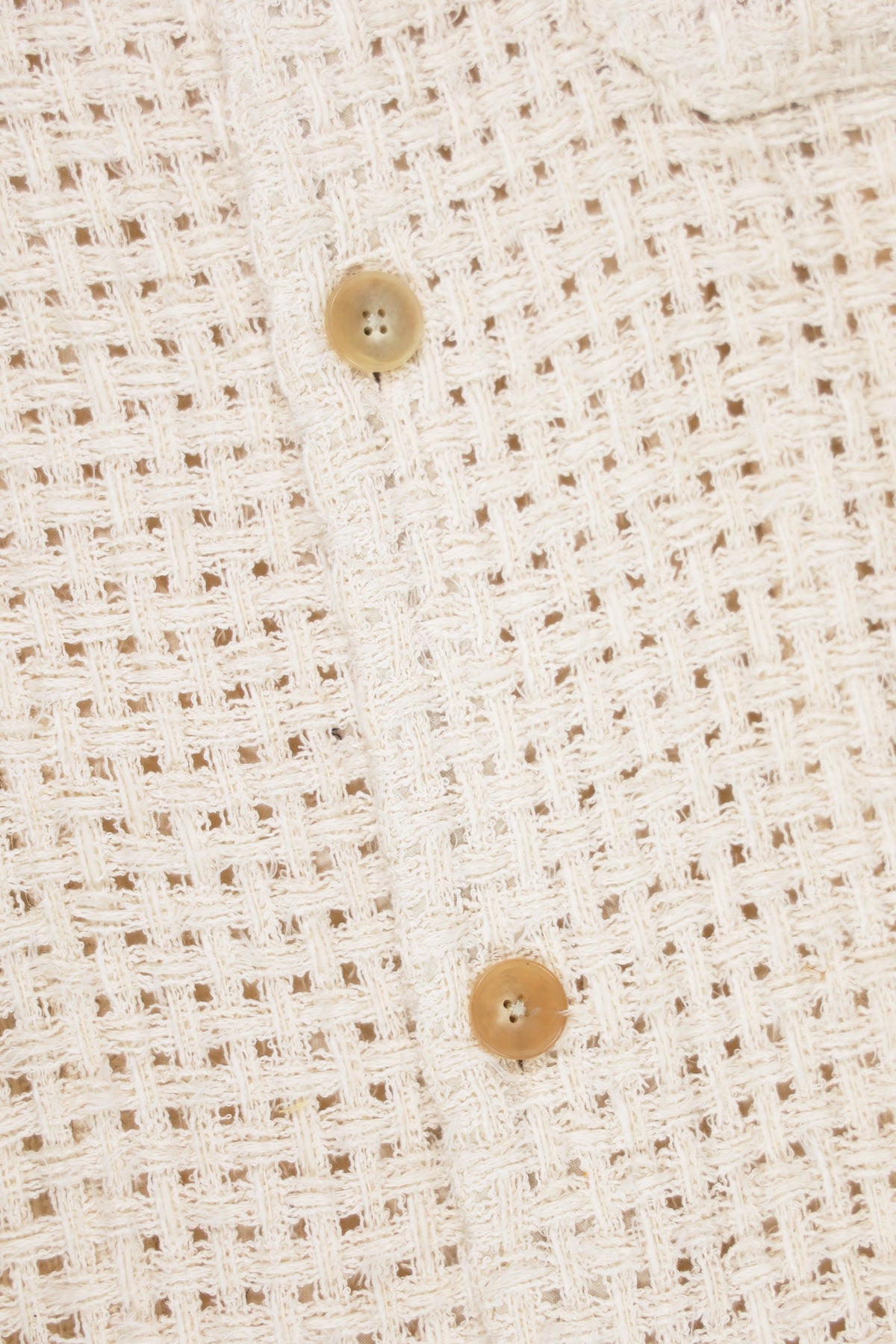 Auralee - Homespun Summer Tweed Mesh Shirt - Off White - Canoe Club