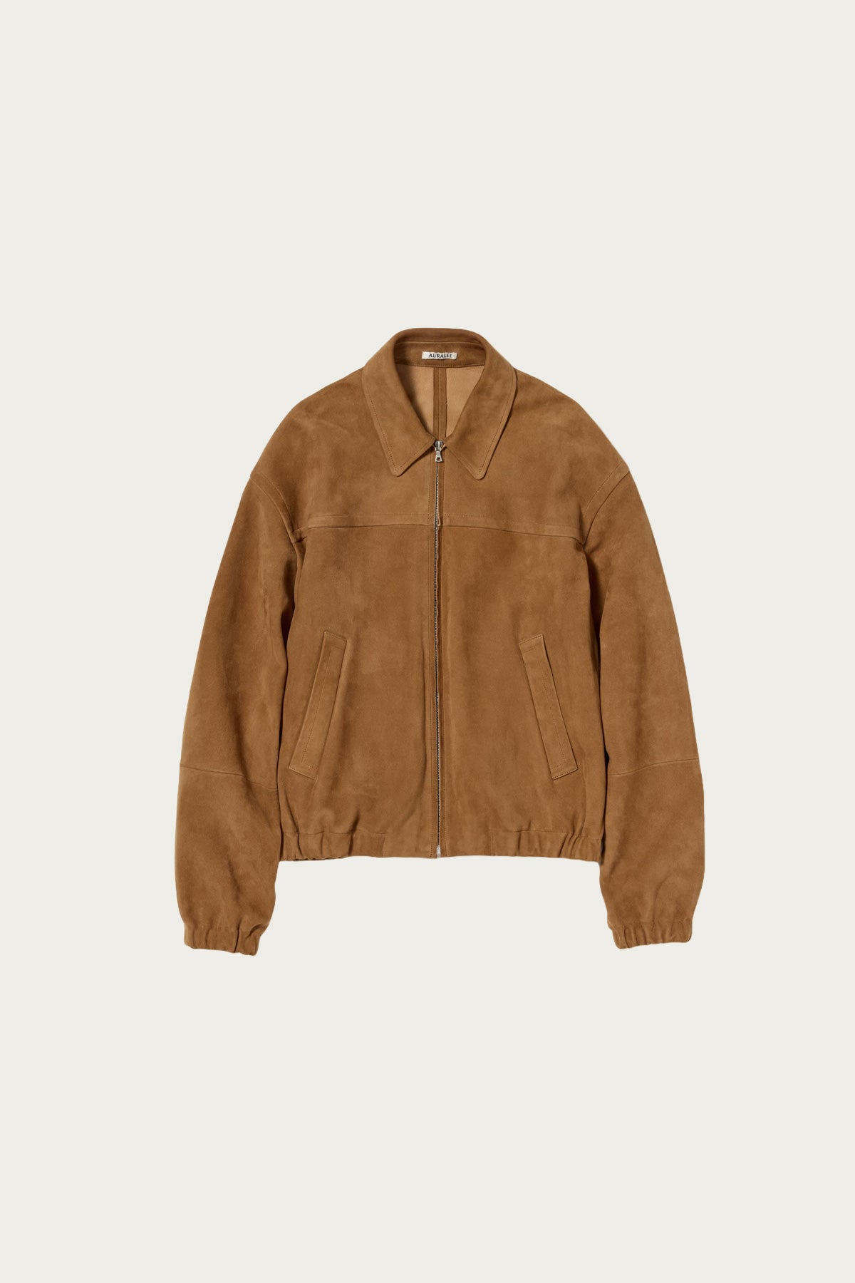 Auralee - Lamb Suede Zip Blouson - Camel - Canoe Club