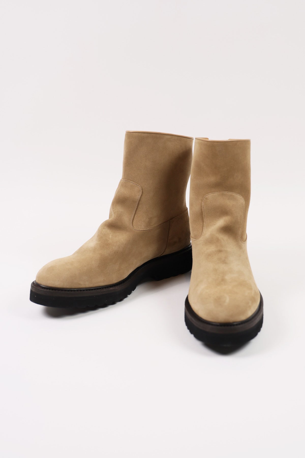 Auralee - Leather Boots - Beige Suede - Canoe Club