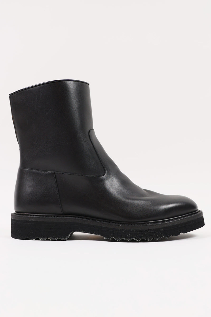 Auralee Leather Boots | Black | Canoe Club