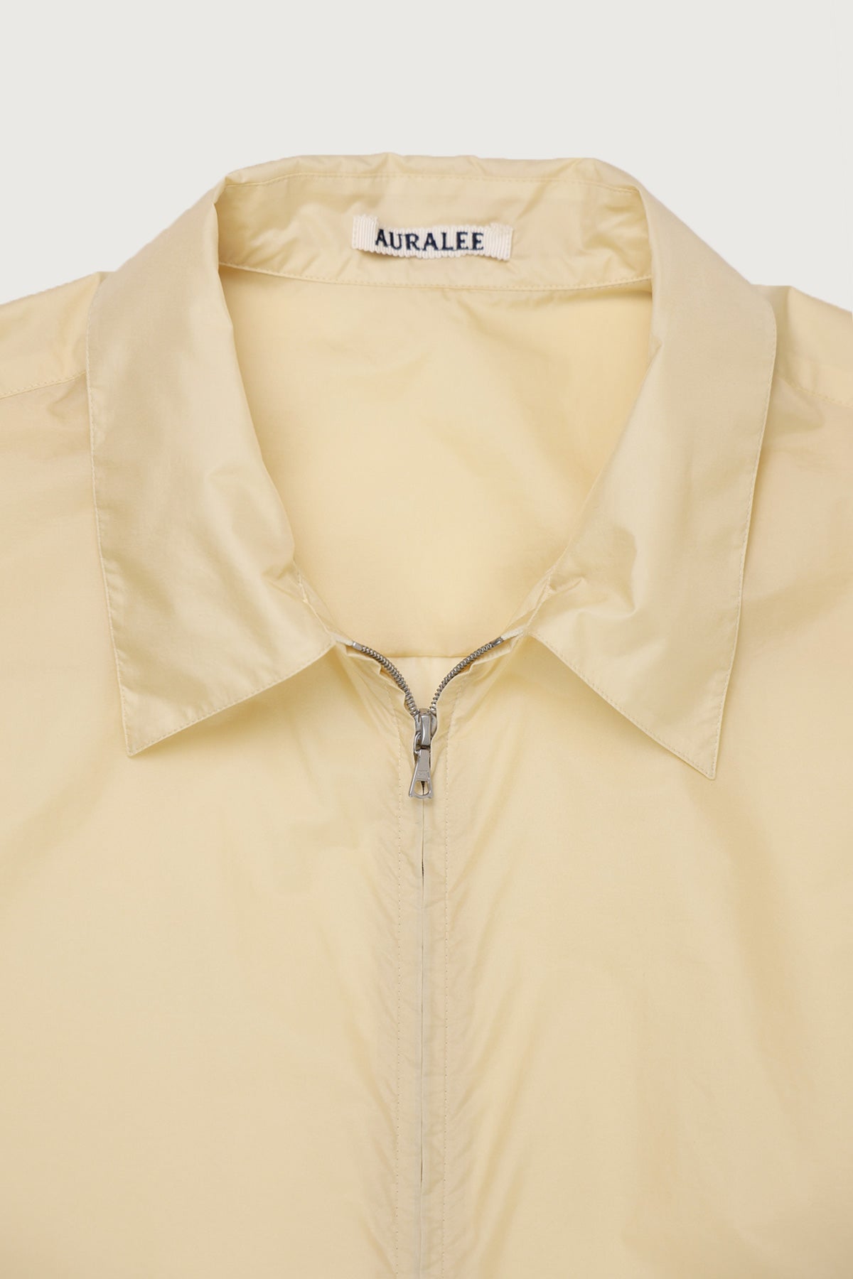 Auralee - Light Nylon Zip Shirt - Light Yellow - Canoe Club