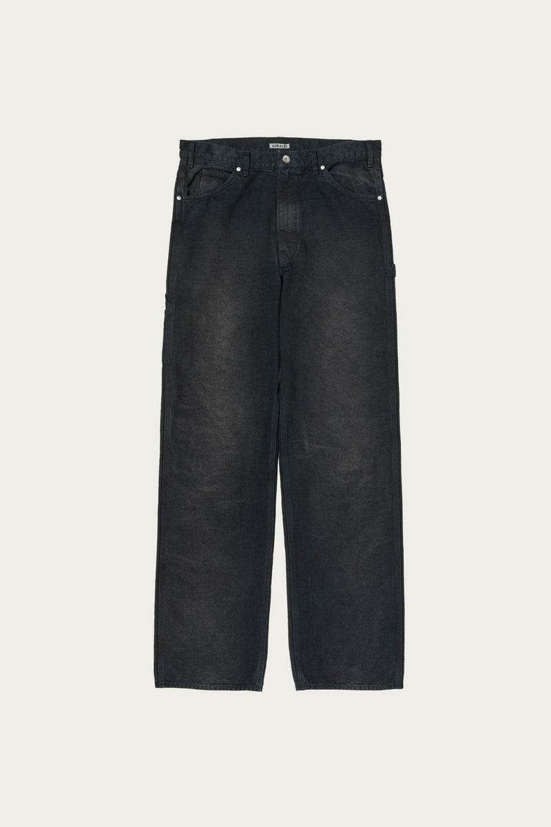 パンツ AURALEE 24AW DENIM PAINTER PANTS BLACK 4 Auralee Product Dyed Organic Cotton Duck Painter Pants | Faded