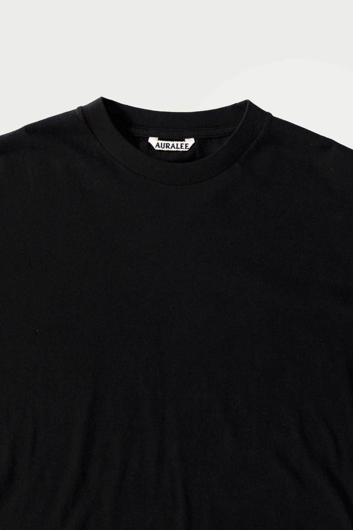 Auralee - Seamless Crew Neck Tee - Black - Canoe Club