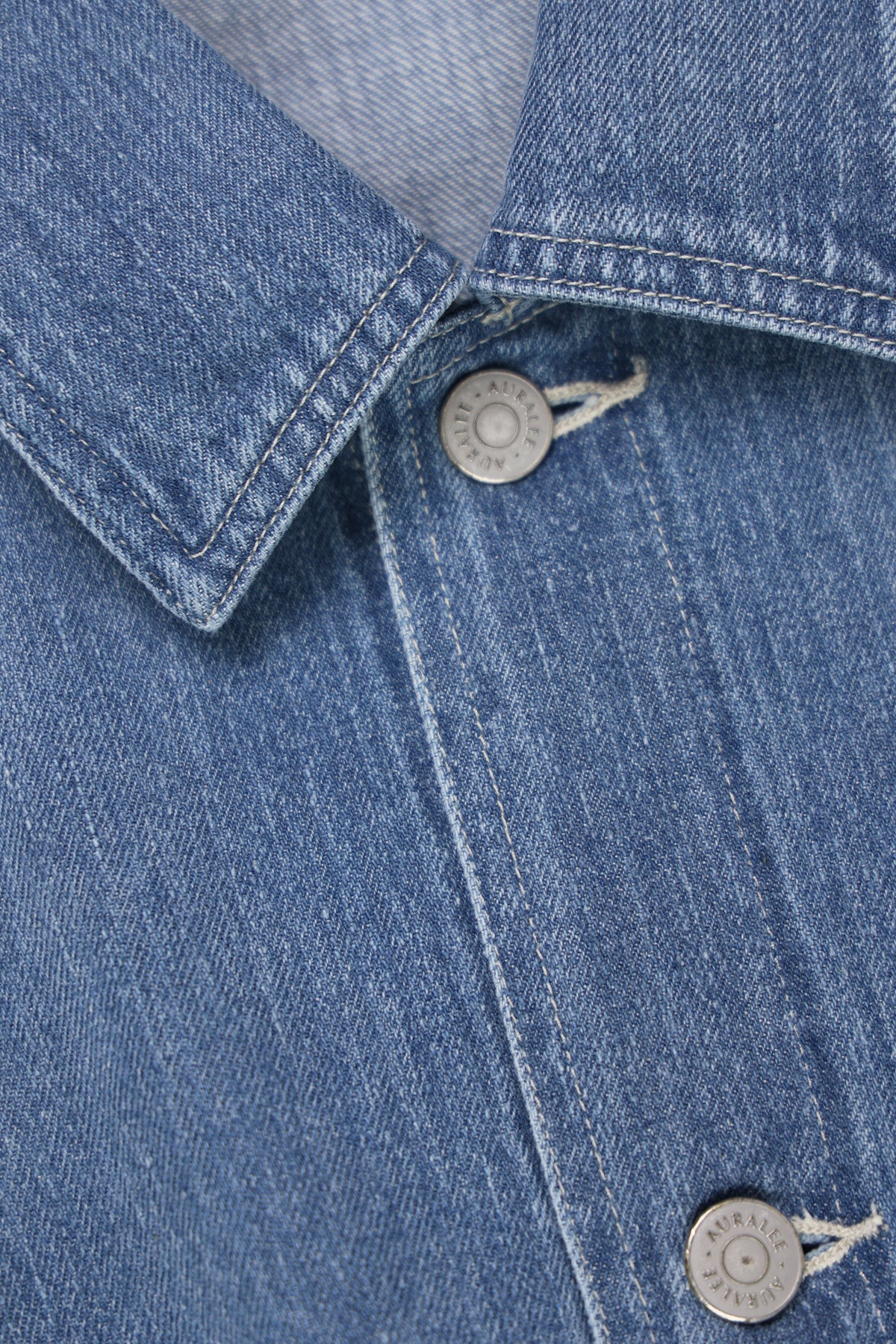 Auralee - Selvedge Faded Light Denim Blouson - Light Indigo - Canoe Club